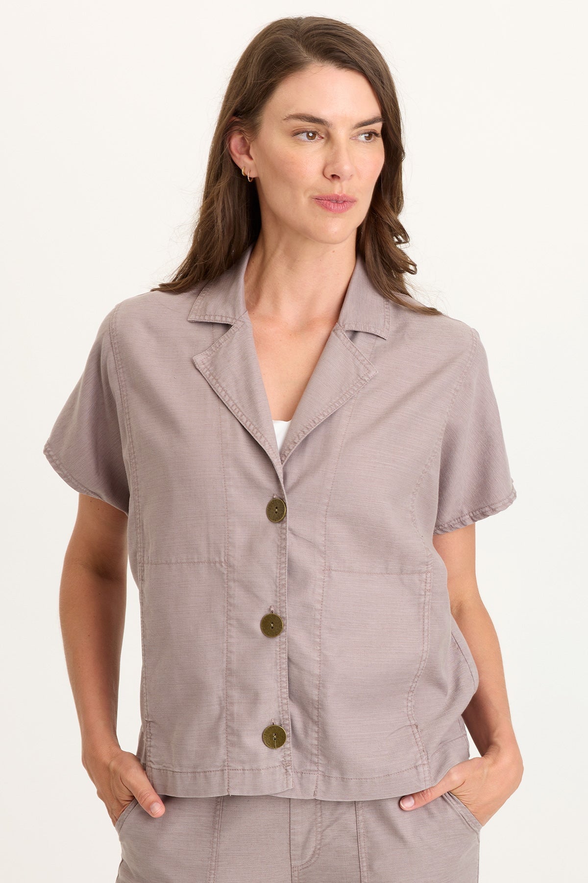 Wearables Hugh Twill Boxy Short Sleeve Jacket