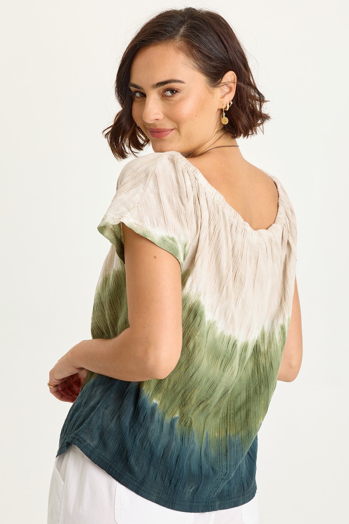 Wearables Selda Textured Gauze Cinched Top