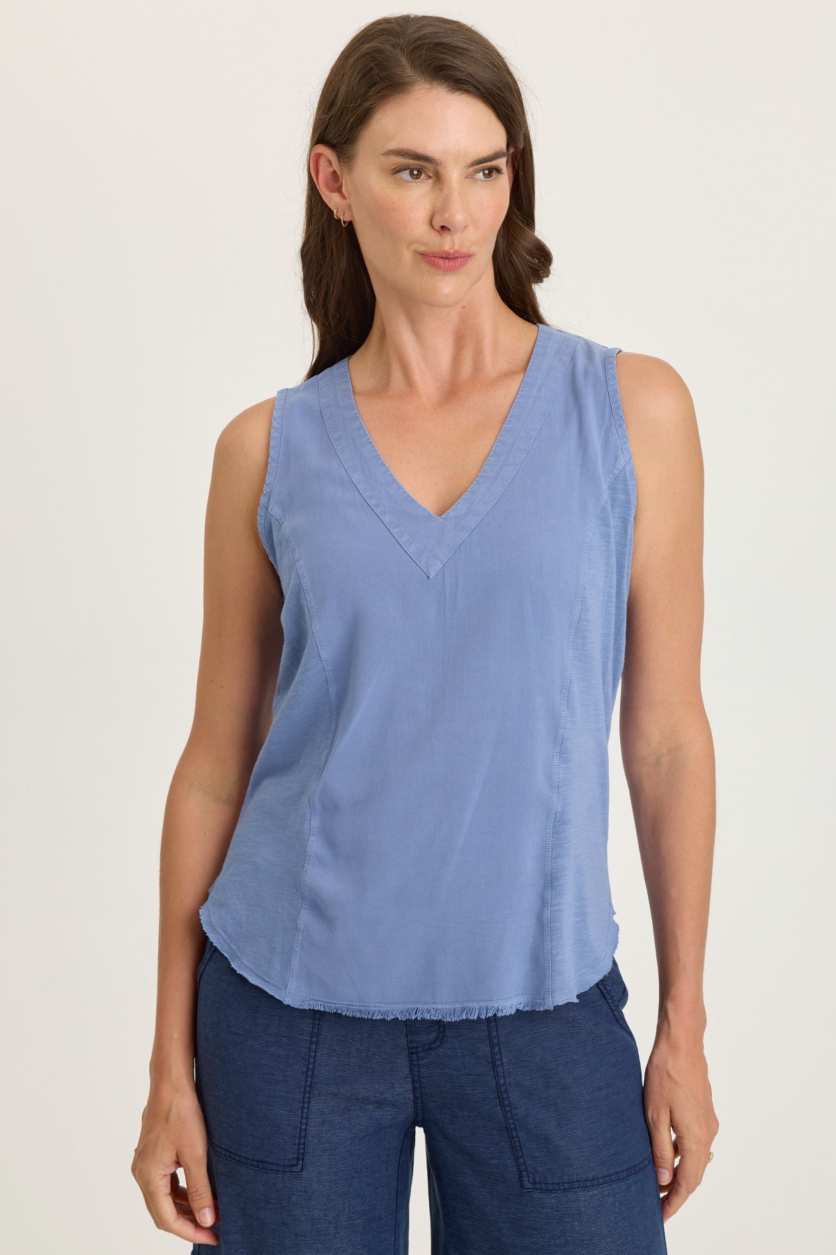 Wearables Nila Twill/Jersey V-Neck Tank