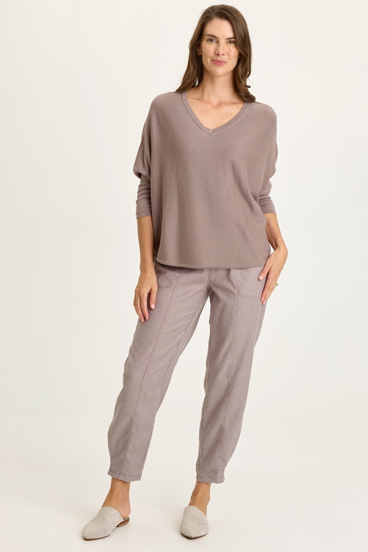 Wearables Zia Knit Dolman 3/4 Sleeve Top