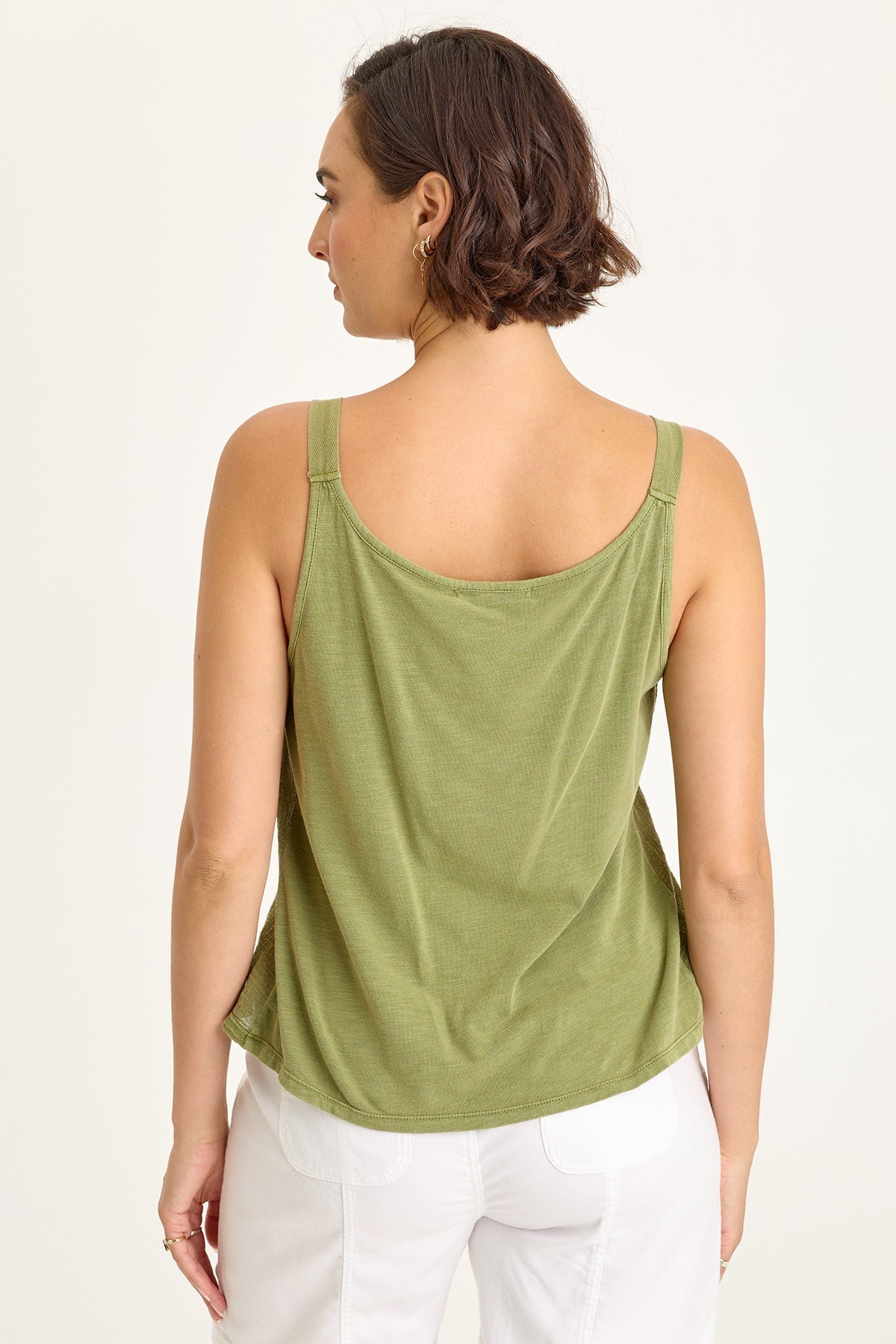 Wearables Hedley Gauze/Jersey Box Pleat Tank