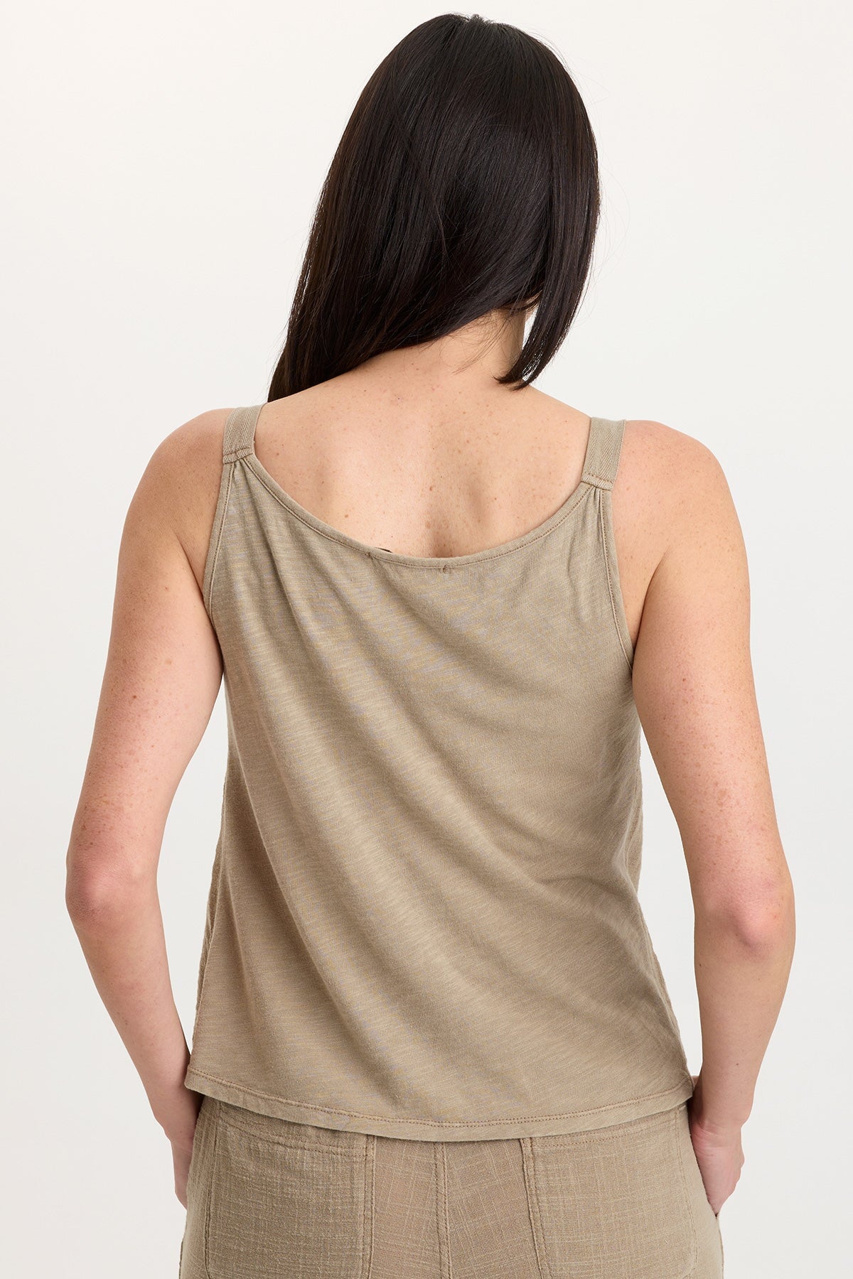 Wearables Hedley Gauze/Jersey Box Pleat Tank