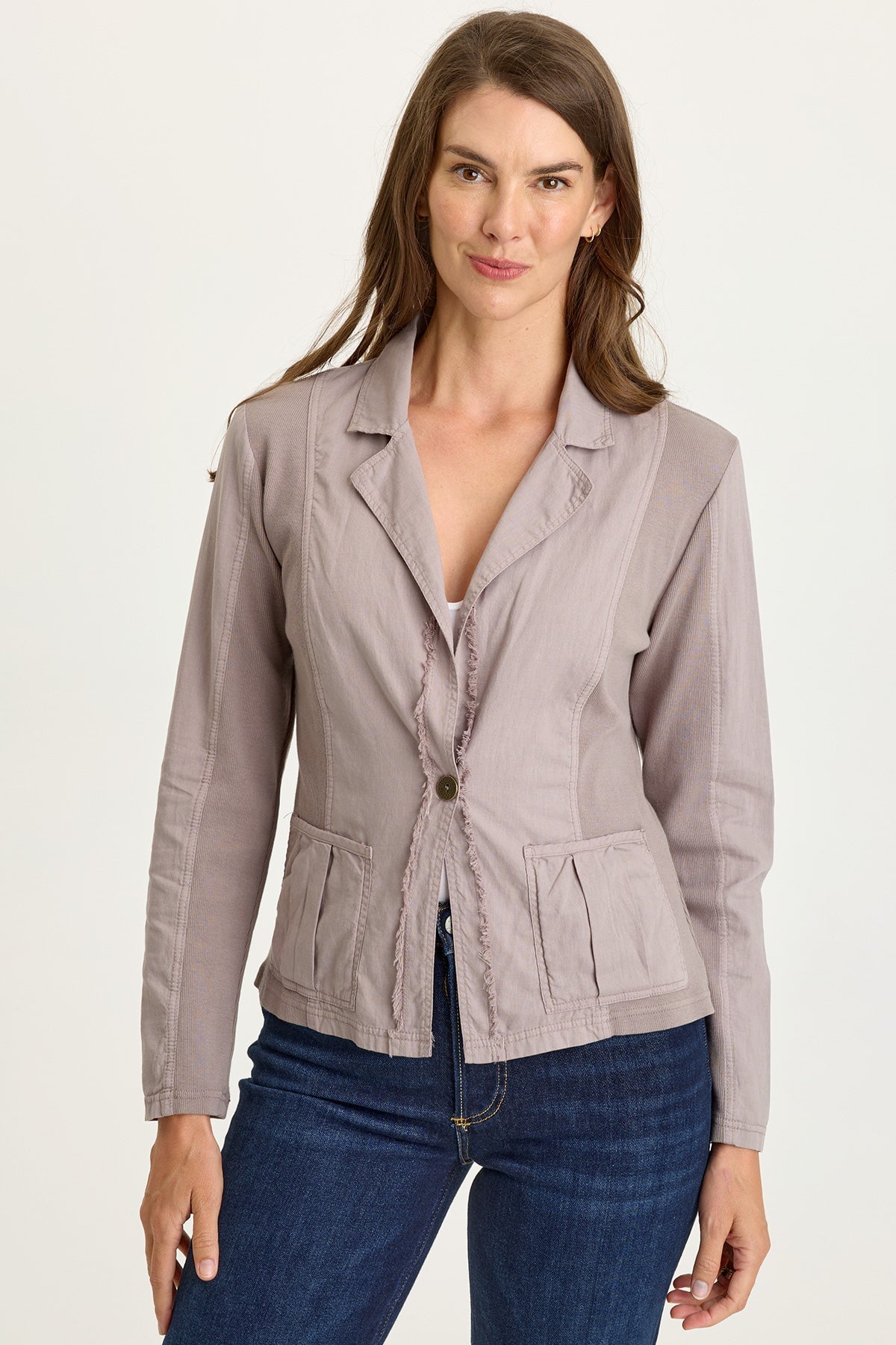 Wearables Brax Linen One-Button Blazer