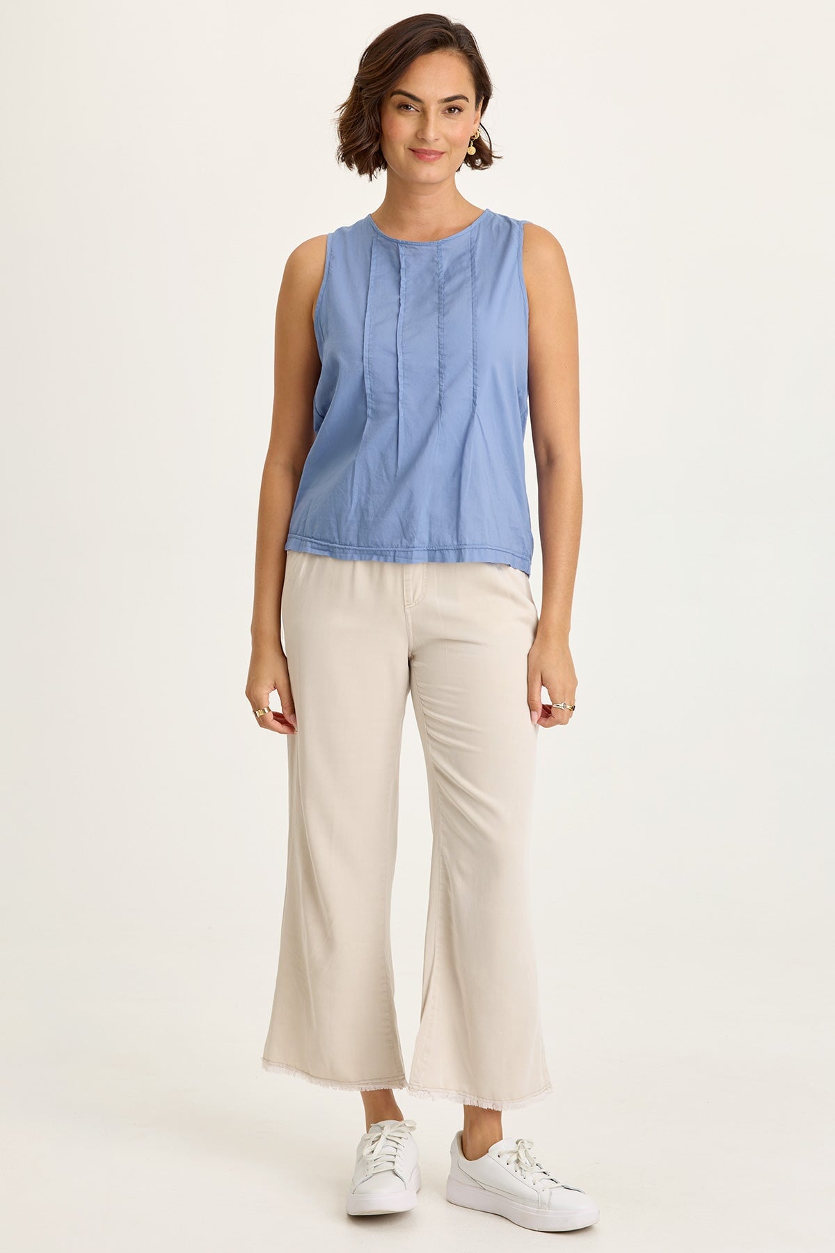 Wearables Jerilene Voile Pintuck Tank