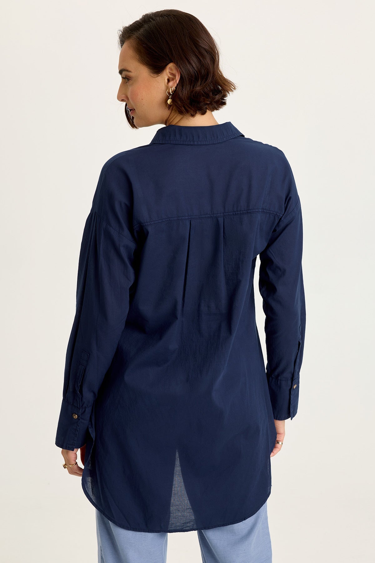 Wearables Ellard Voile High-Low Button-Up Blouse