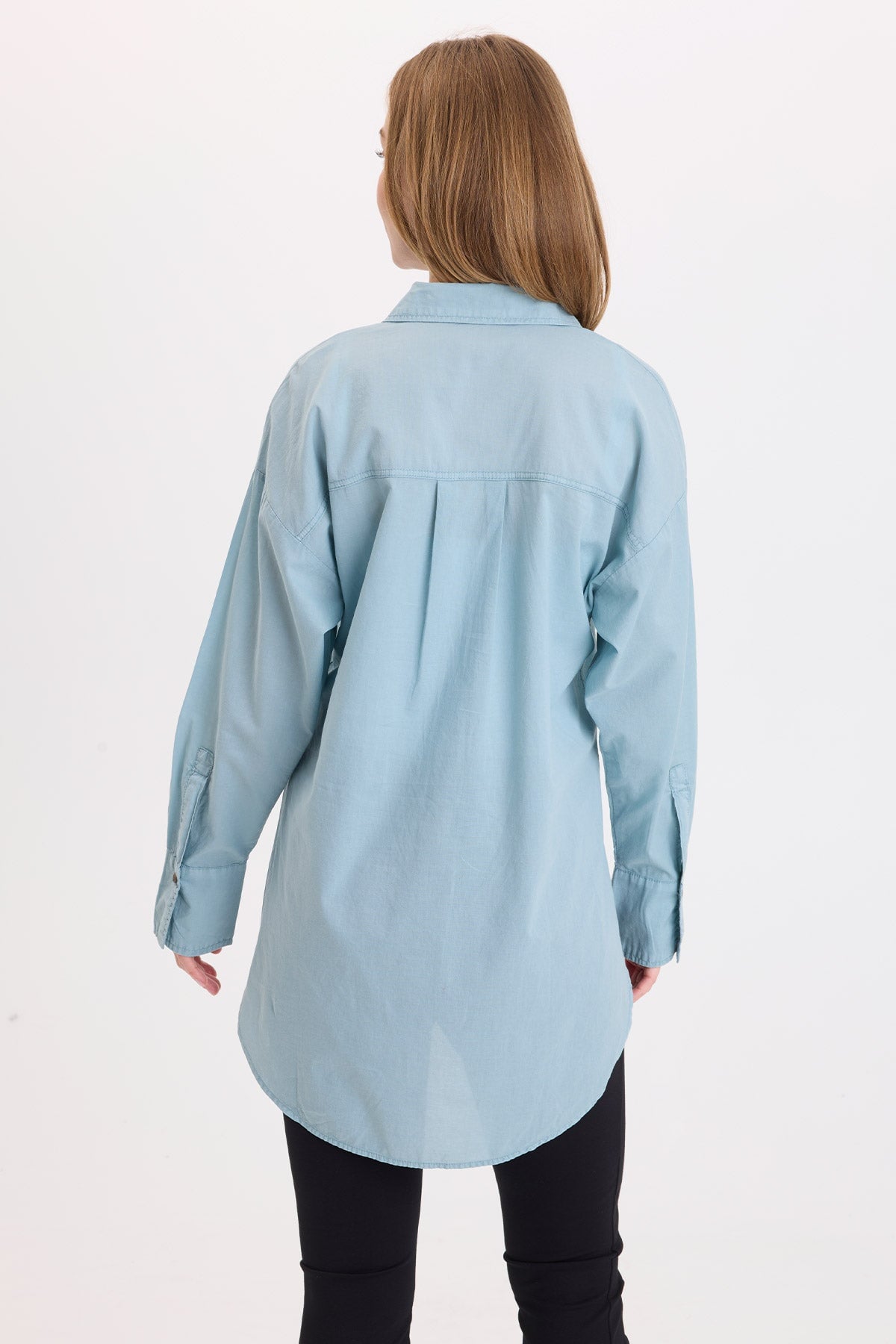Wearables Ellard Voile High-Low Button-Up Blouse