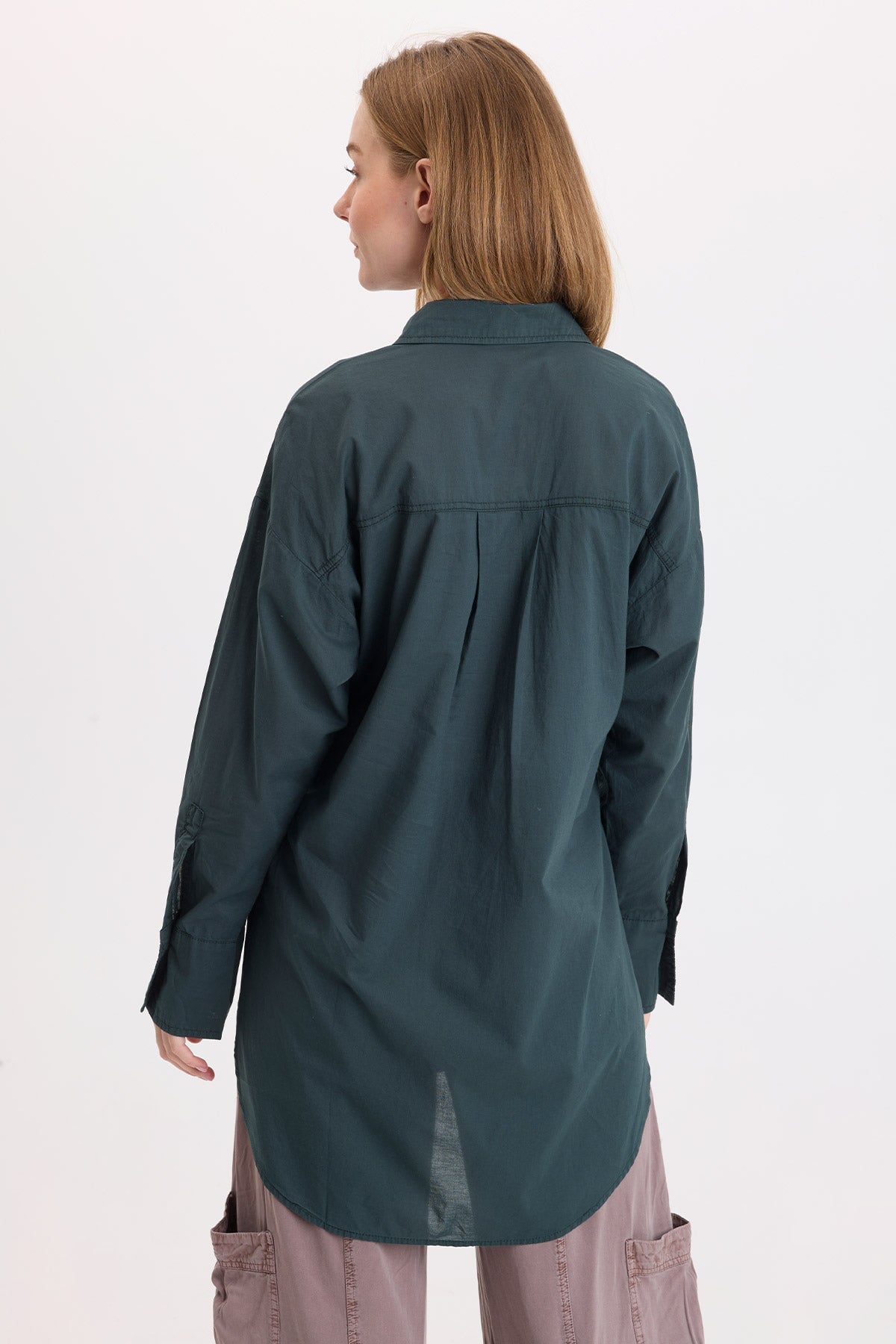 Wearables Ellard Voile High-Low Button-Up Blouse