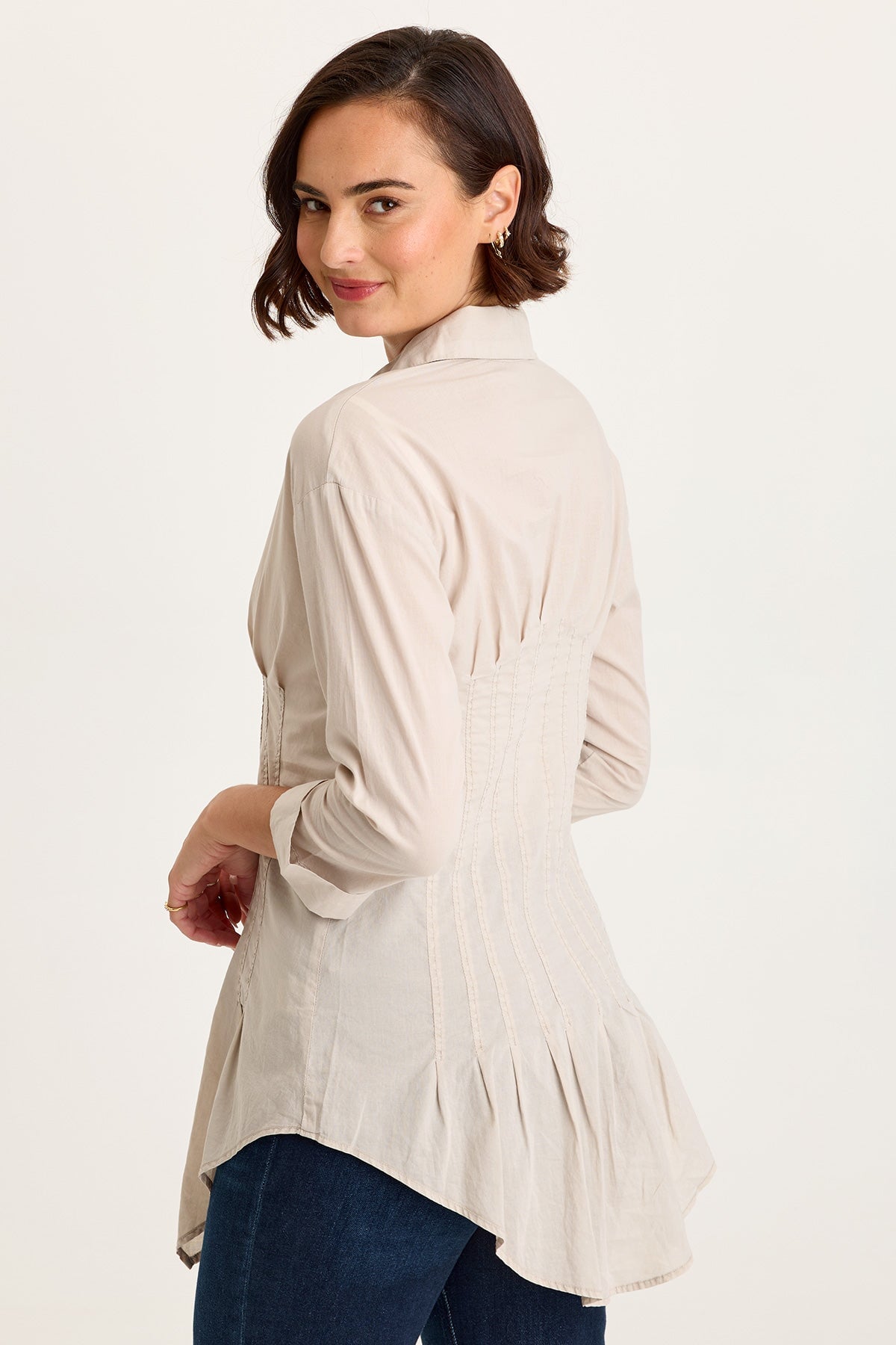 Wearables Ashlan Voile Sharkbite Blouse