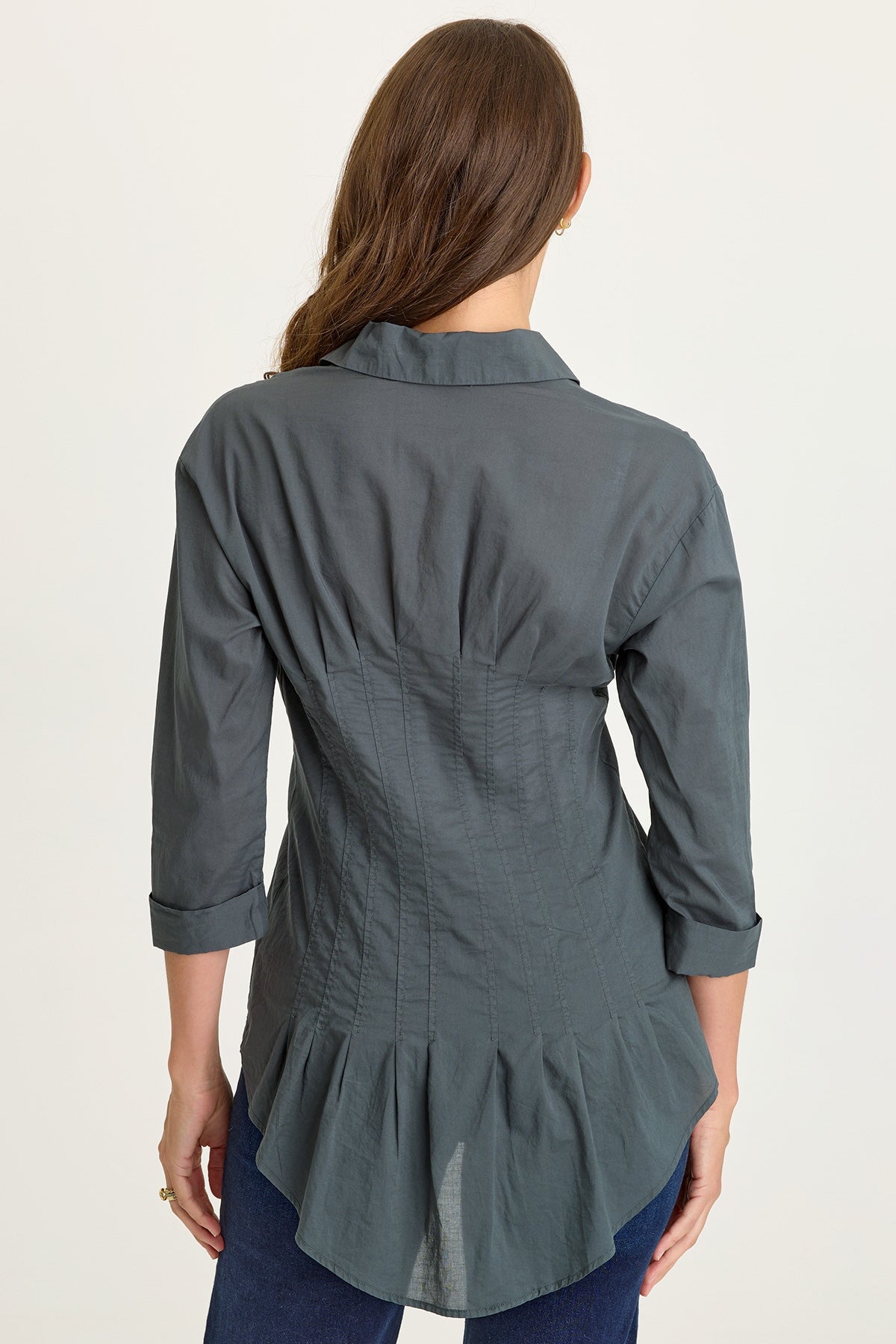 Wearables Ashlan Voile Sharkbite Blouse