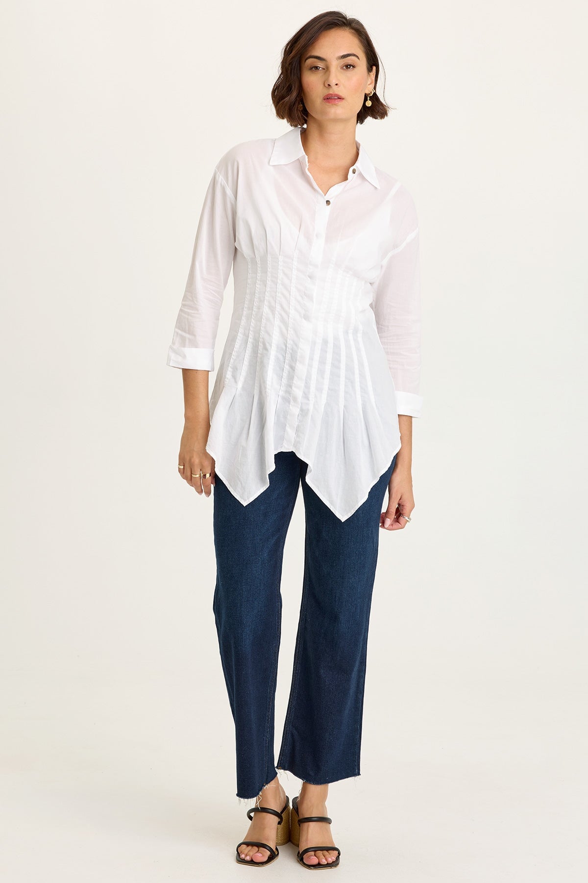 Wearables Ashlan Voile Sharkbite Blouse