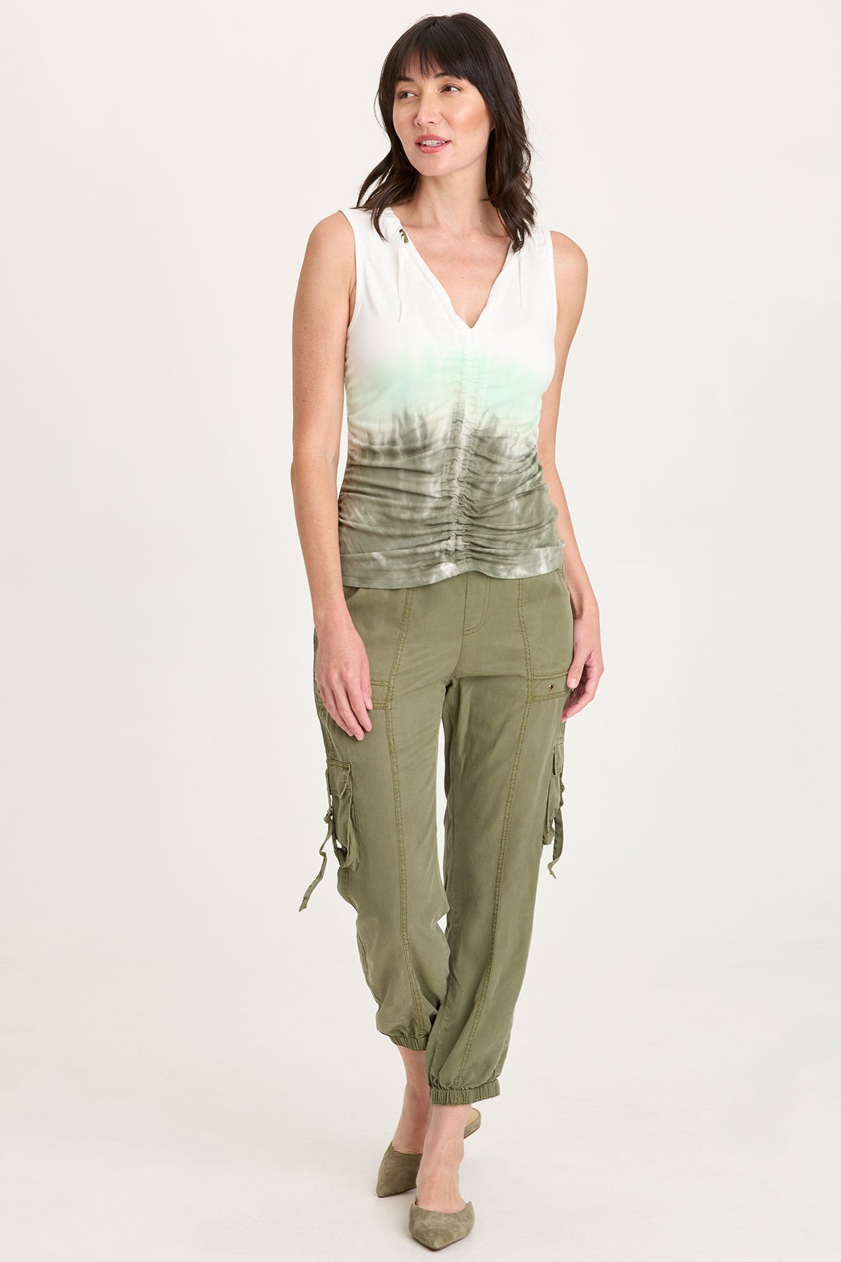 XCVI Clarice Jersey Corded V-Neck Tank