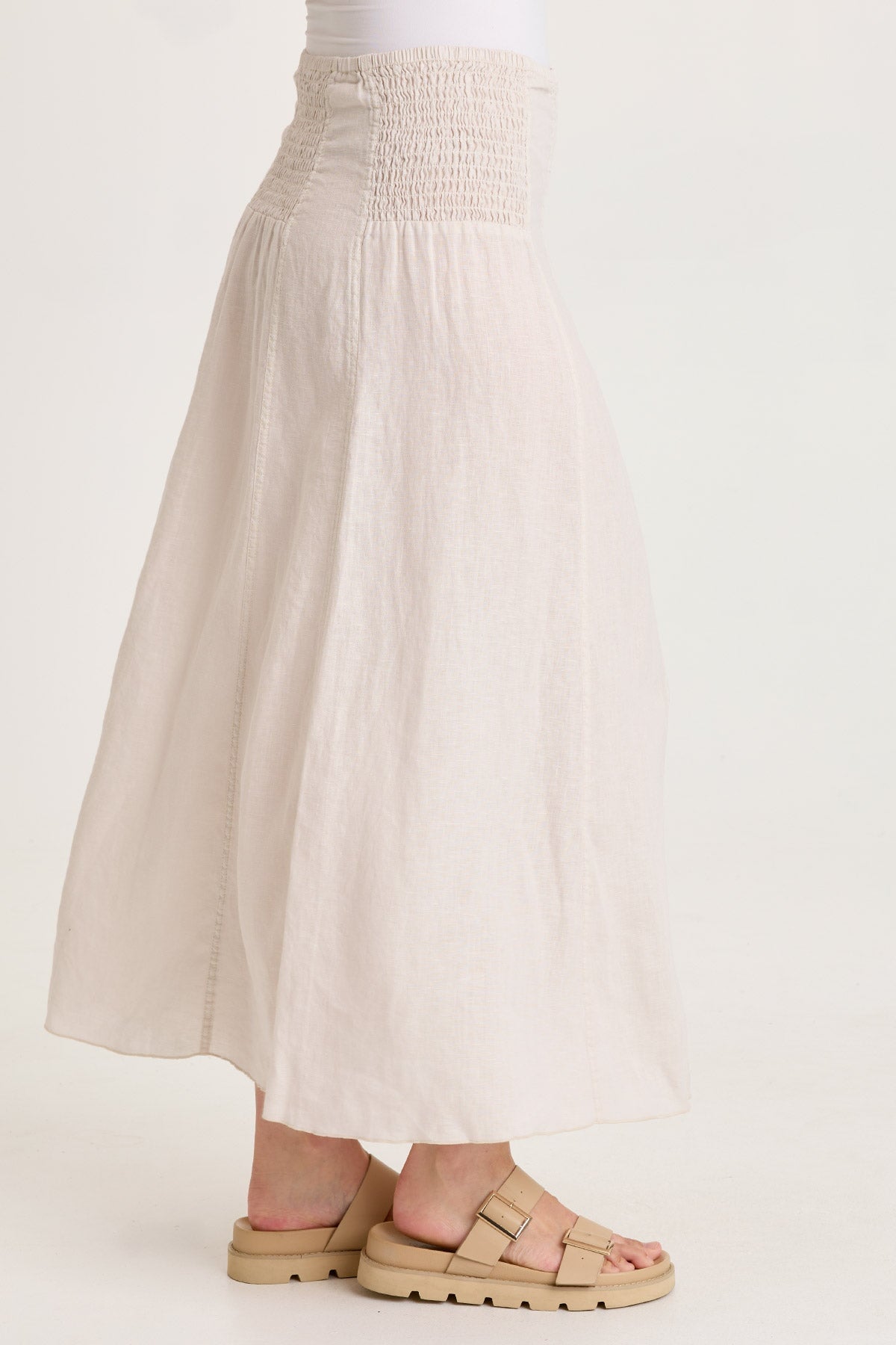 XCVI Blake Linen Smocked Skirt/Dress
