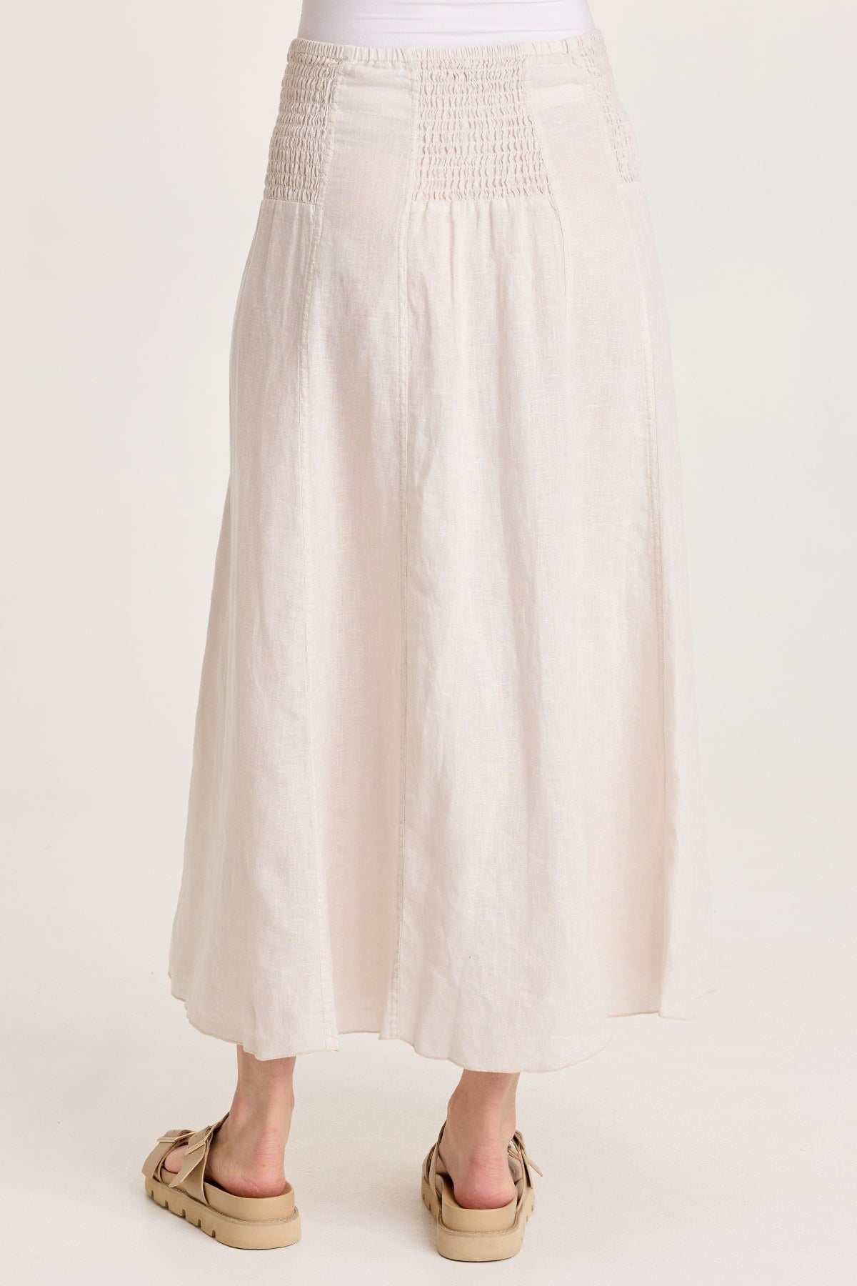 XCVI Blake Linen Smocked Skirt/Dress