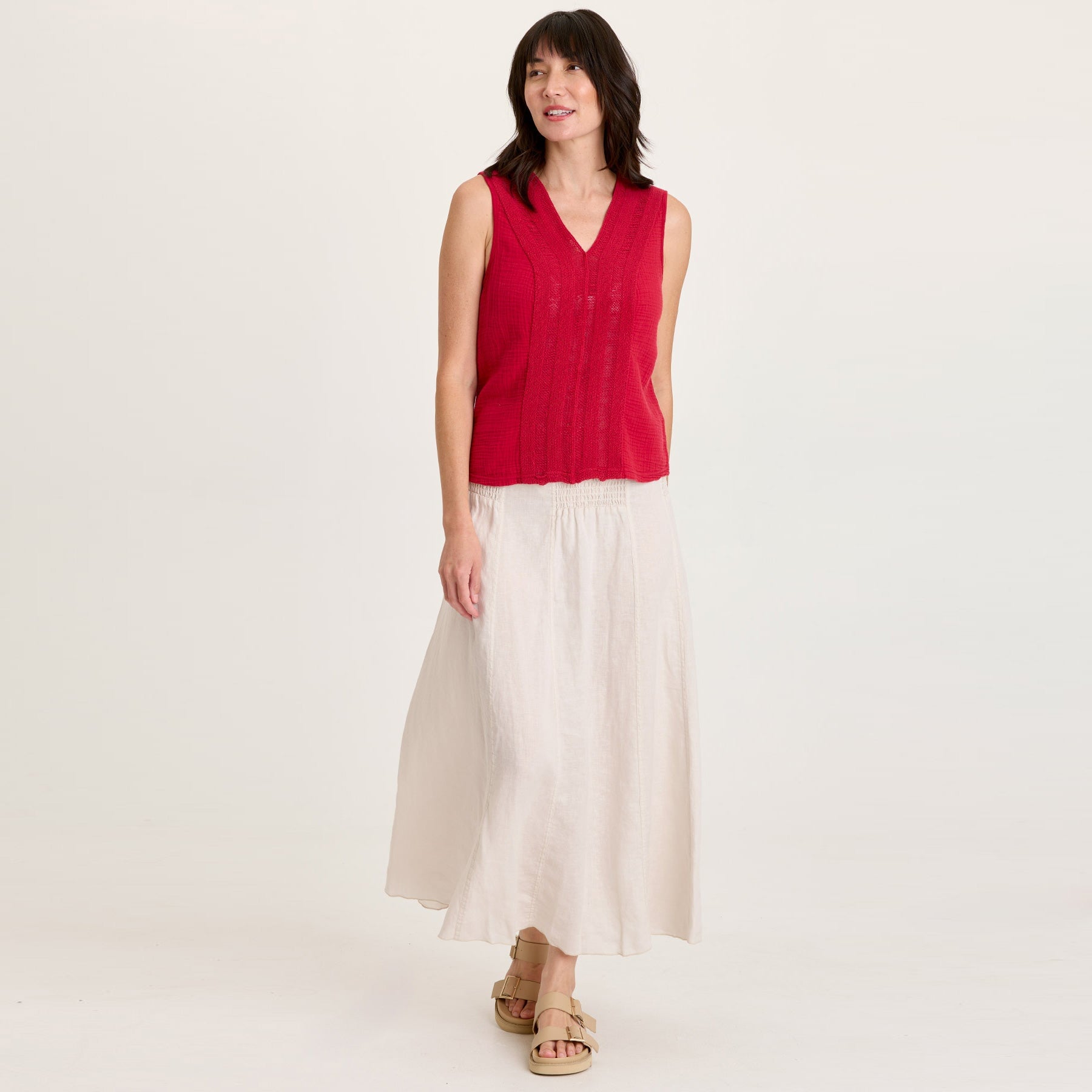 XCVI Blake Linen Smocked Skirt/Dress