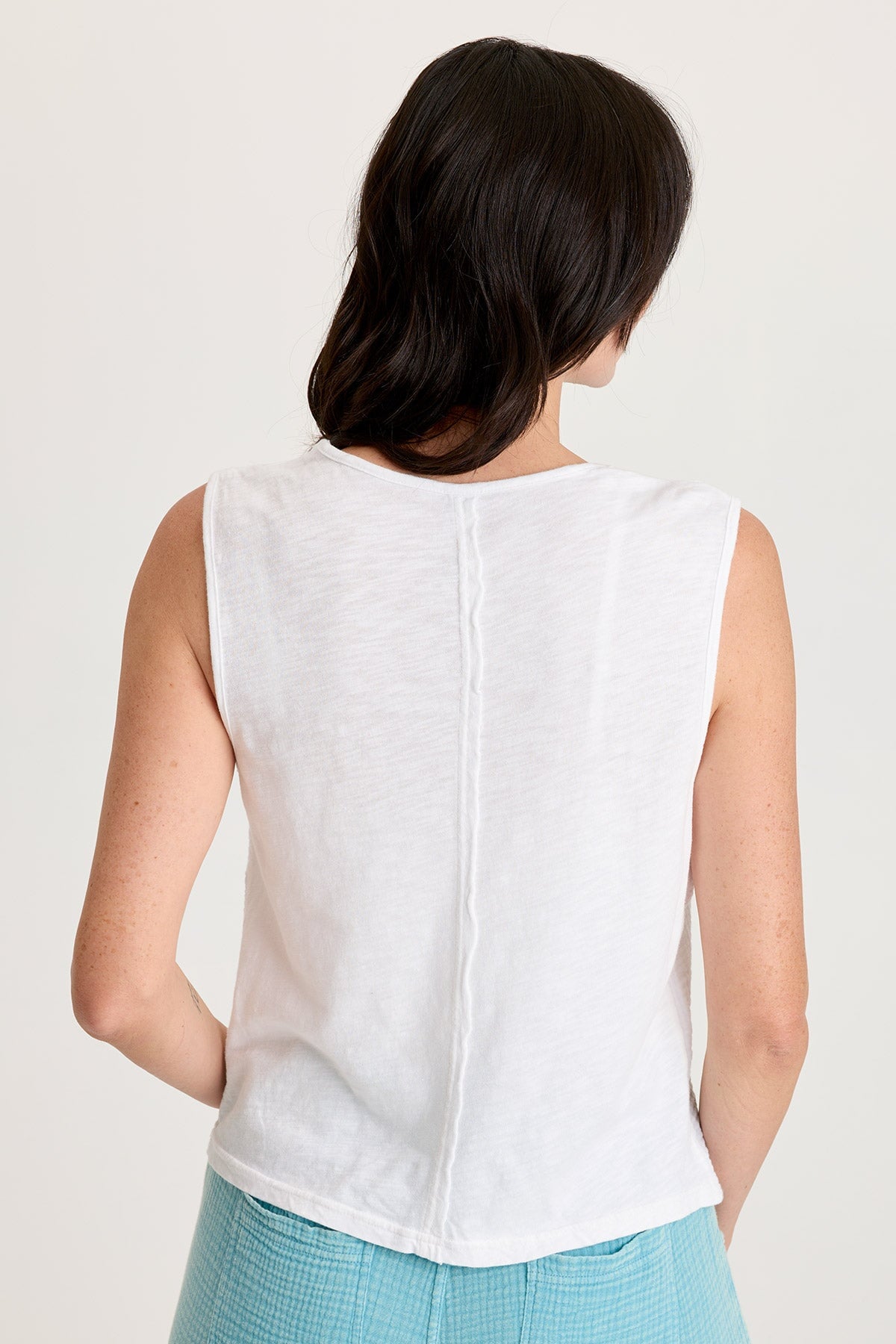 XCVI Reid Gauze/Crochet V-Neck Tank