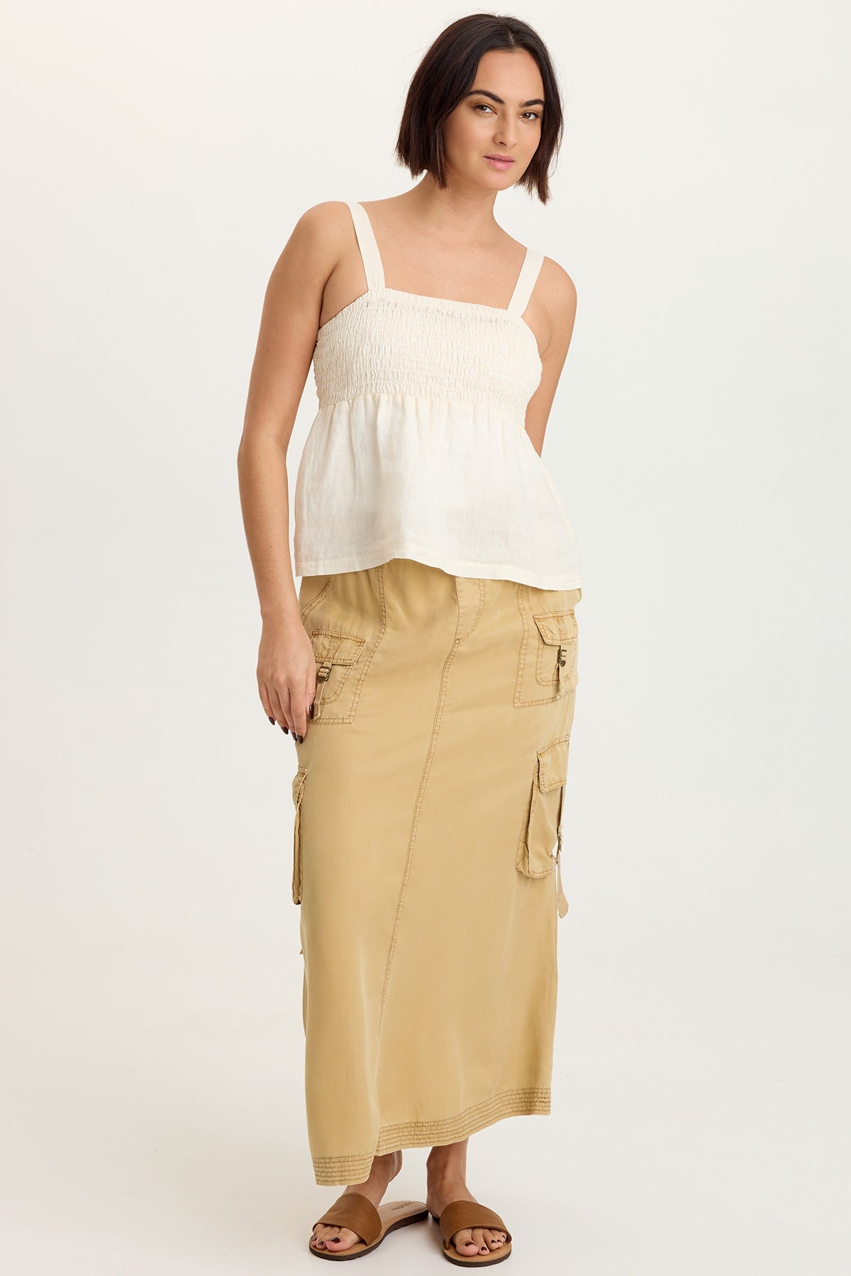 XCVI Kimo Tencel Cargo Maxi Skirt
