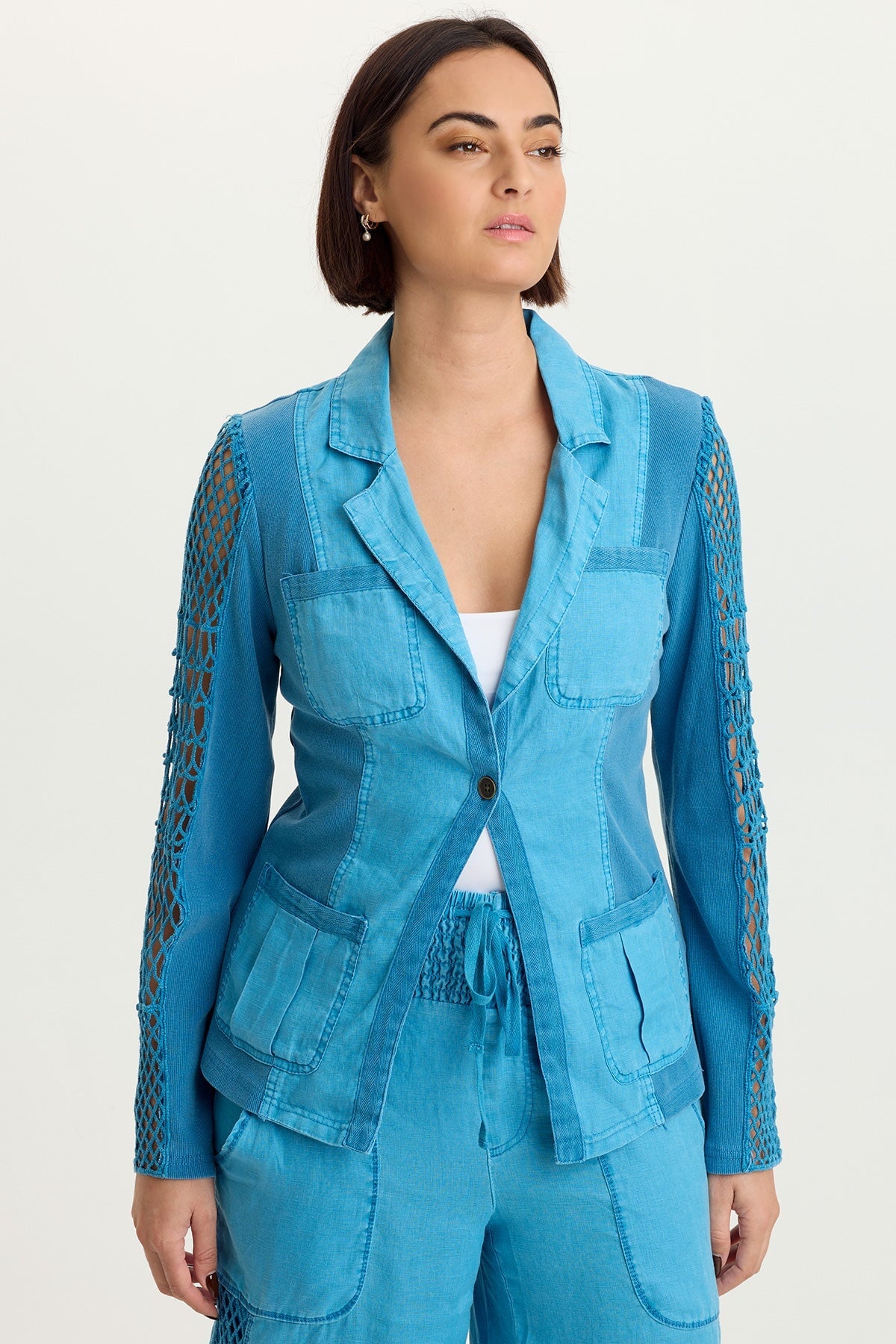 XCVI Mackie Linen Crochet Jacket