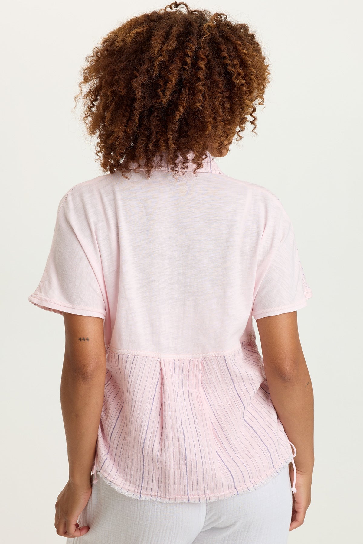 XCVI Creston Striped Gauze Top