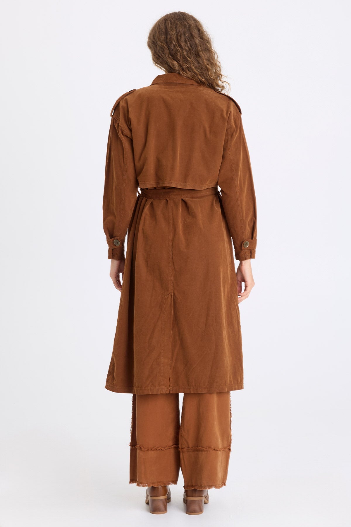 XCVI Harun Corduroy Belted Trench