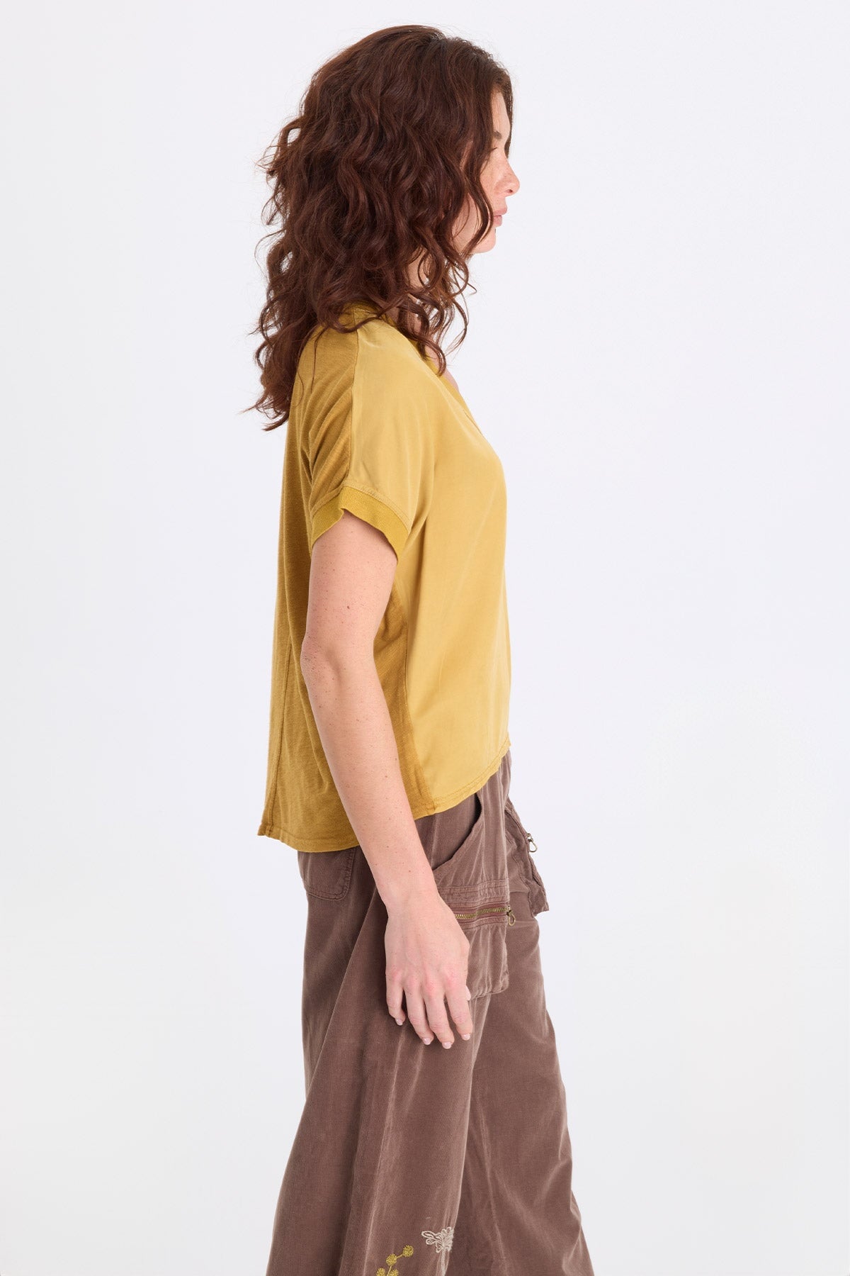 XCVI Hanno Soft Twill V-Neck Top