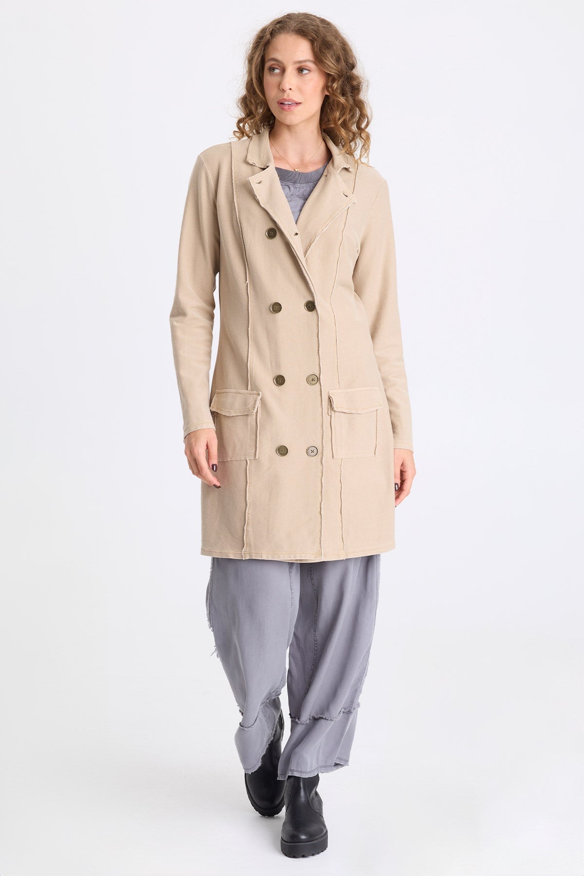 XCVI Roda Twill Knit Long Jacket
