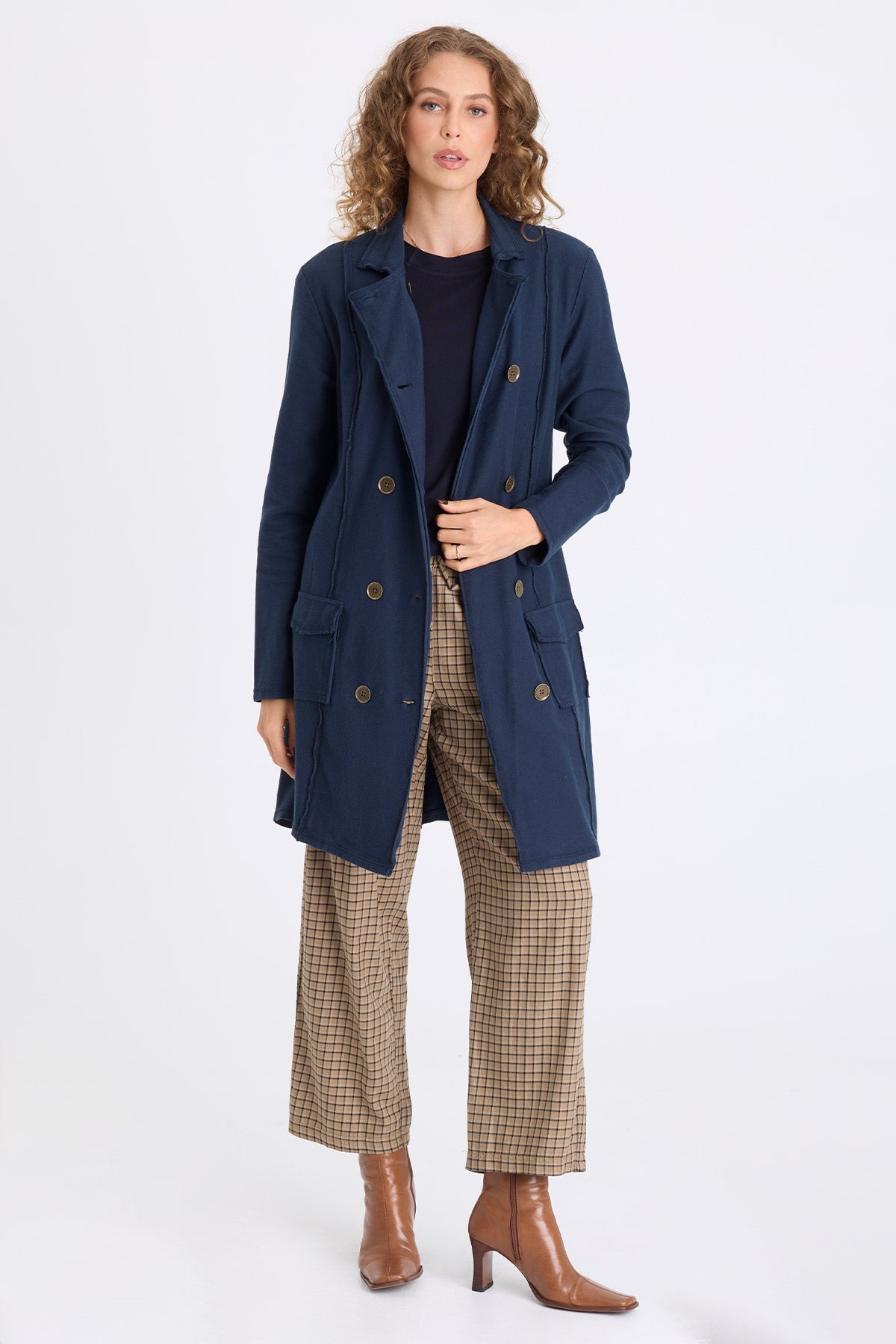 XCVI Roda Twill Knit Long Jacket