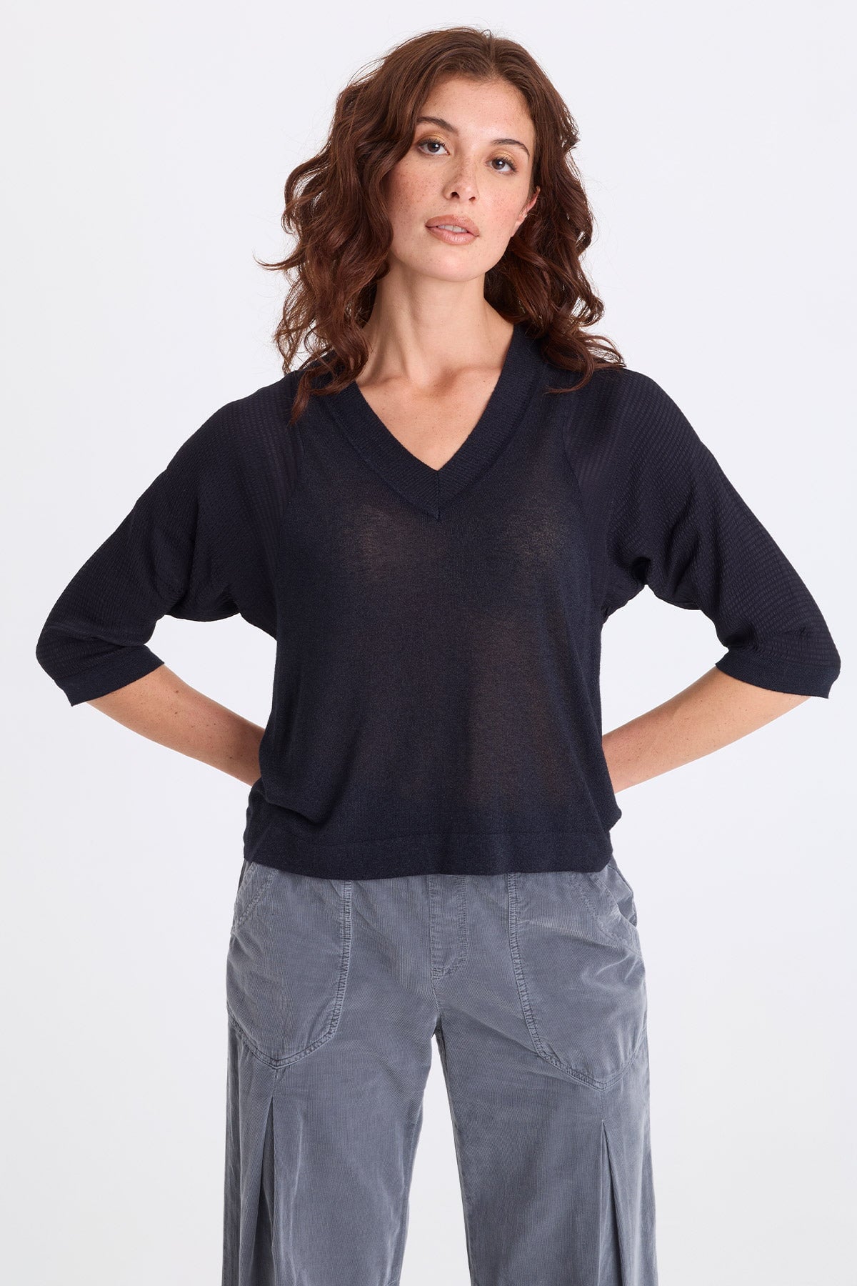 XCVI Mer Vivi Stripe V-Neck Top