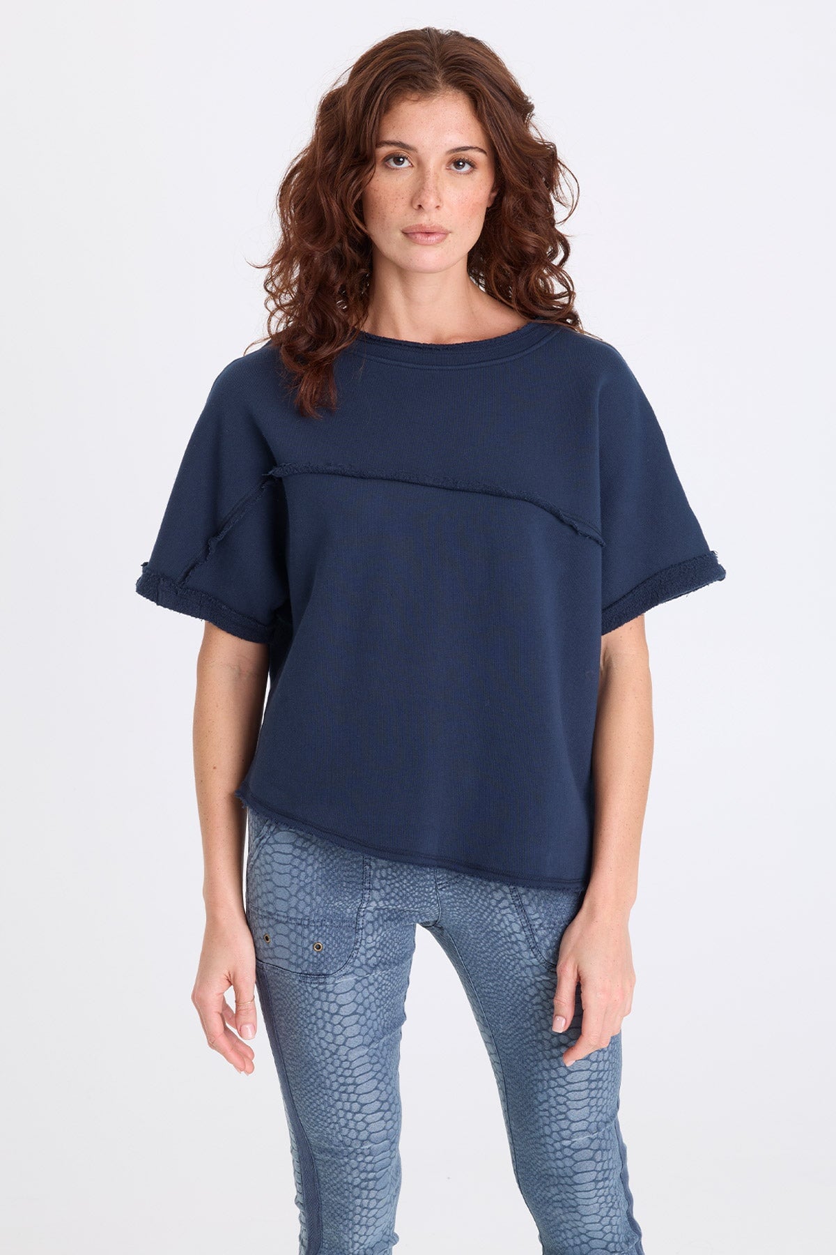 XCVI Vita Fleece Short Sleeve Pullover