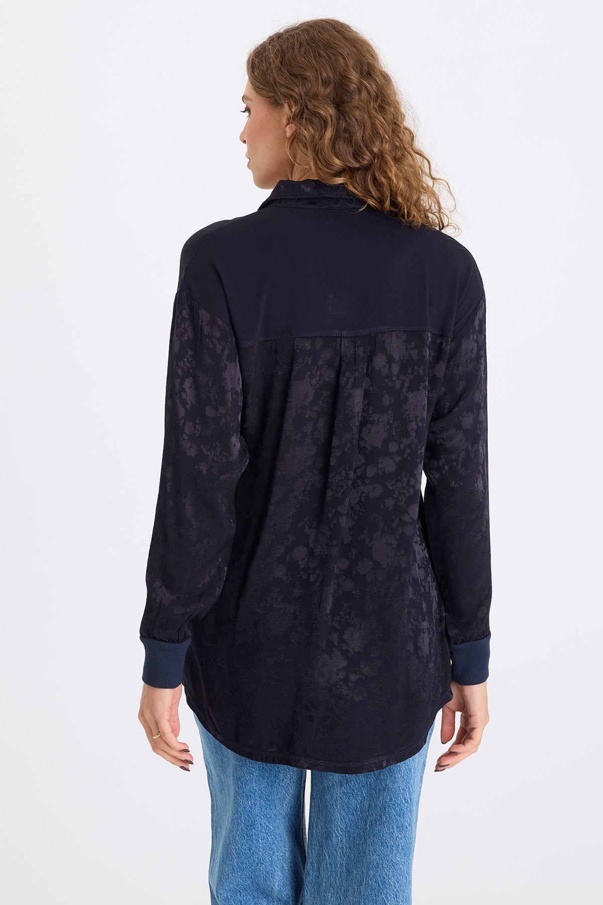 XCVI Neptune Textured Satin Blouse