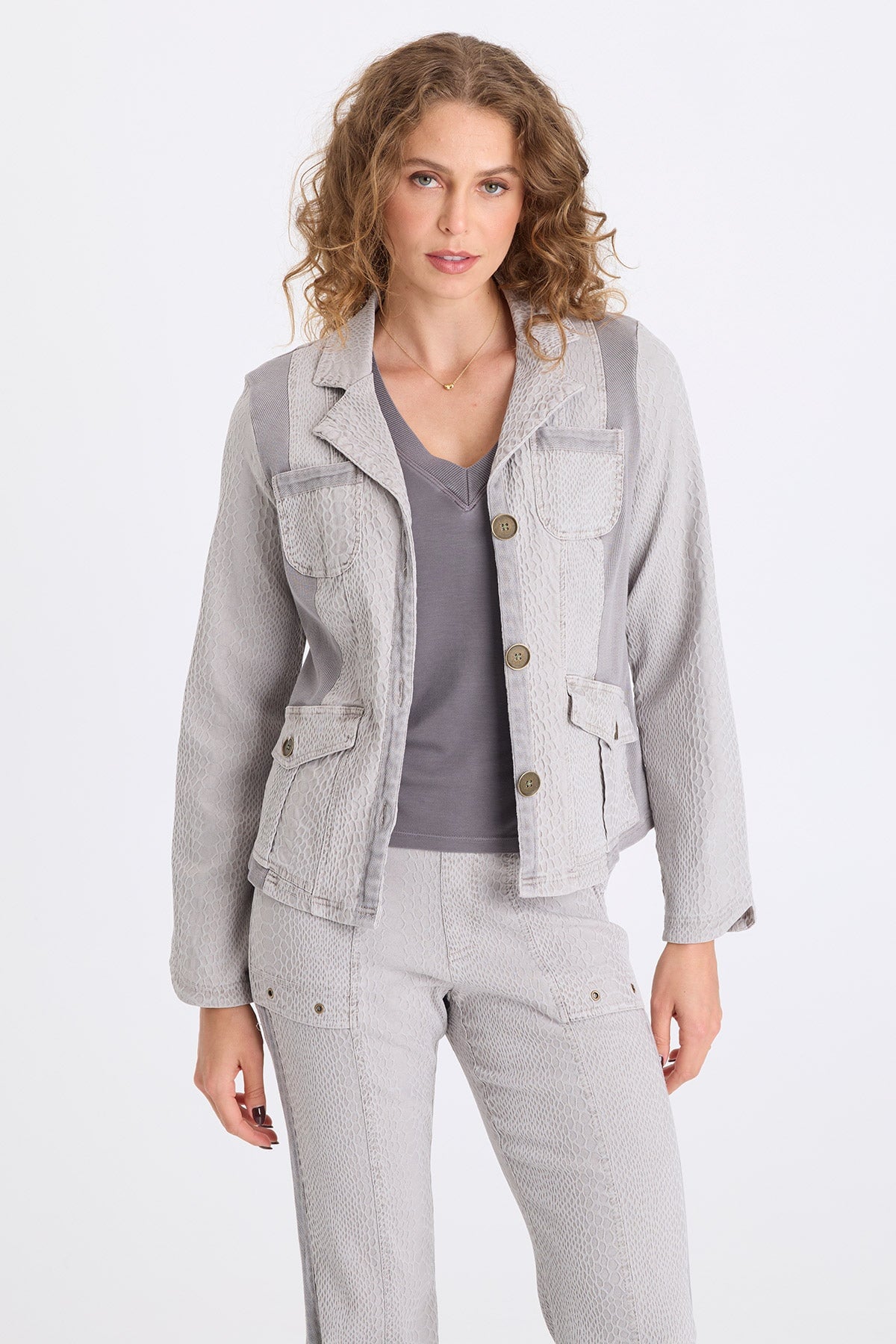 XCVI Cornelia Jacquard Fitted Blazer