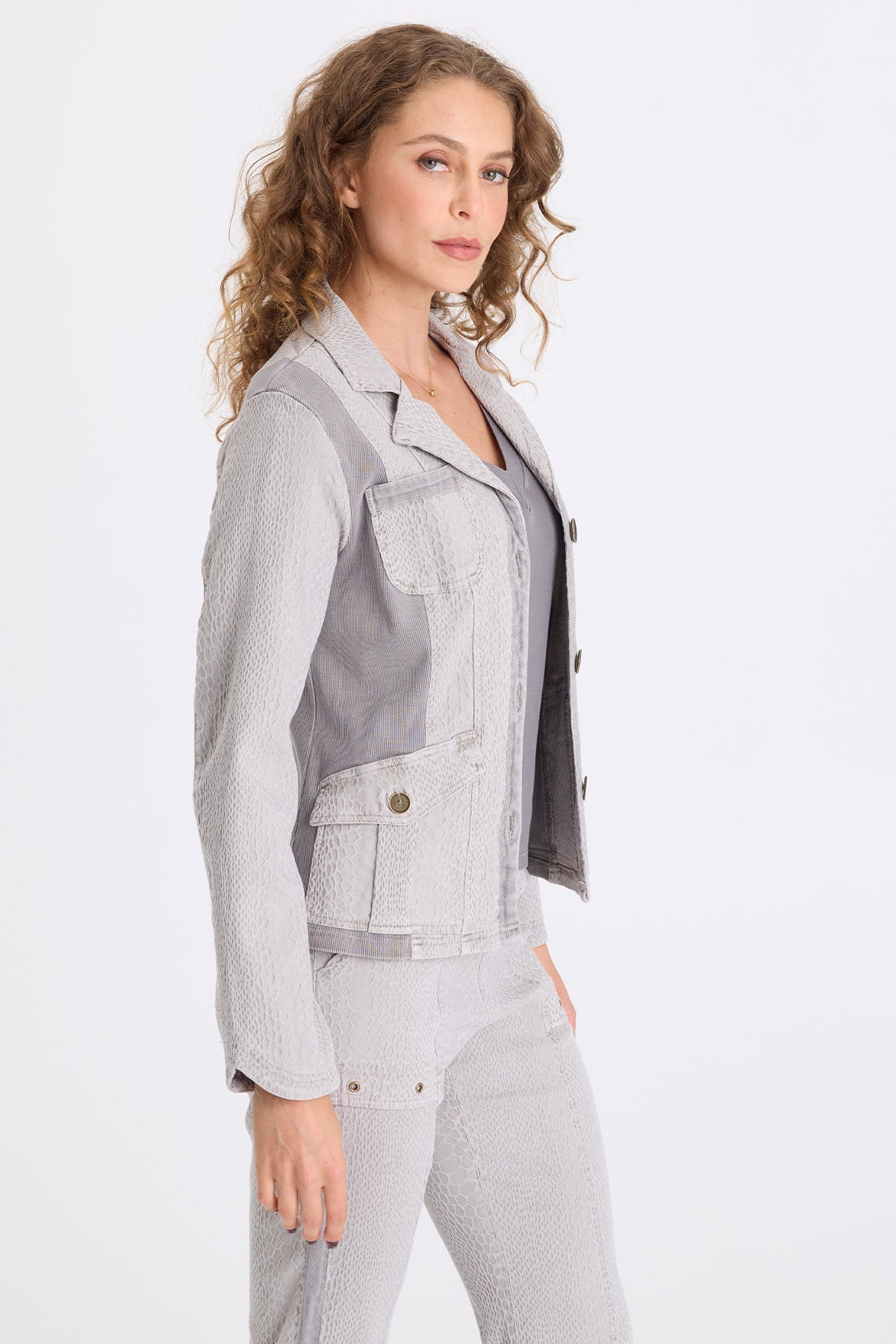 XCVI Cornelia Jacquard Fitted Blazer
