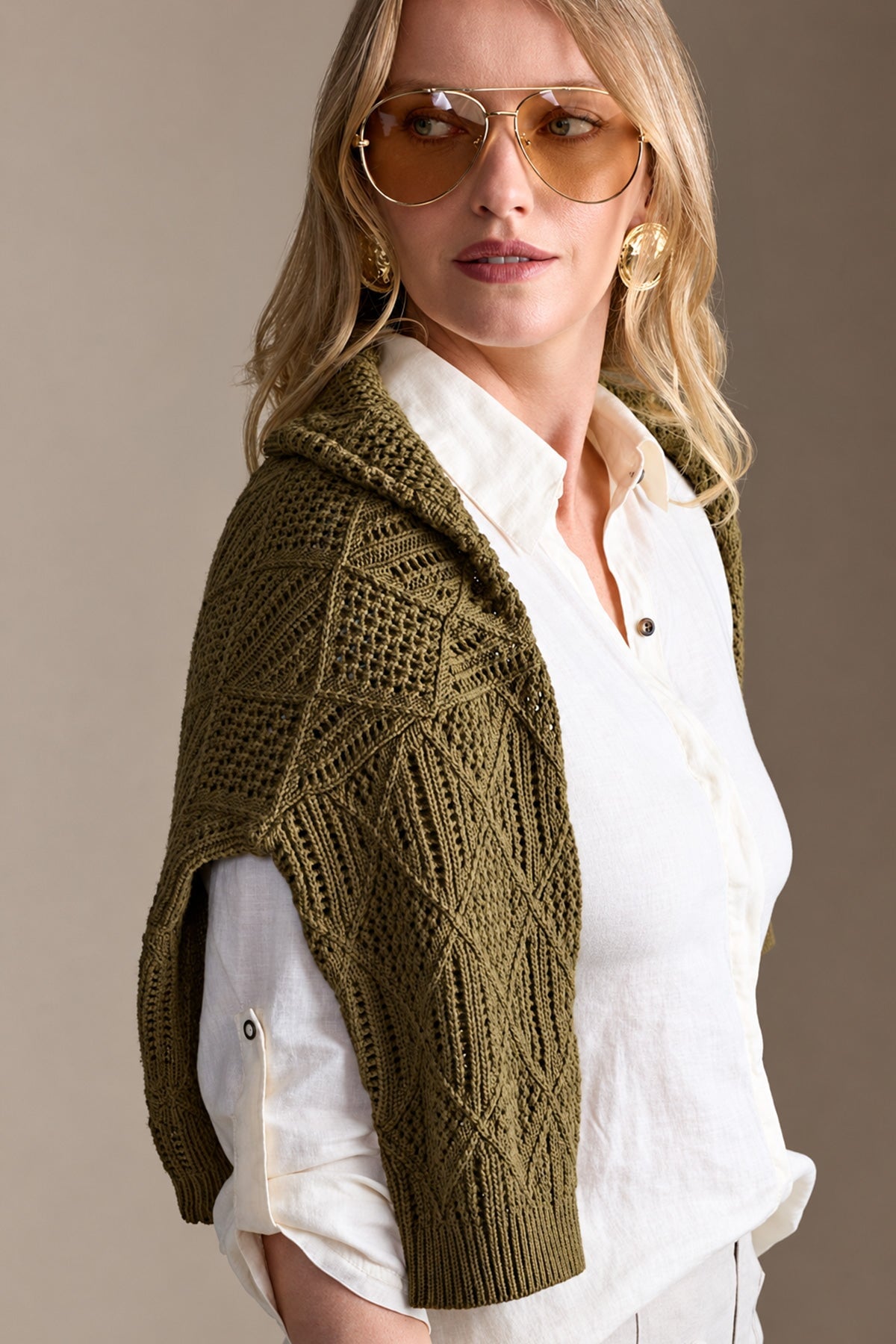 XCVI Halima Cotton Open-Knit Pullover