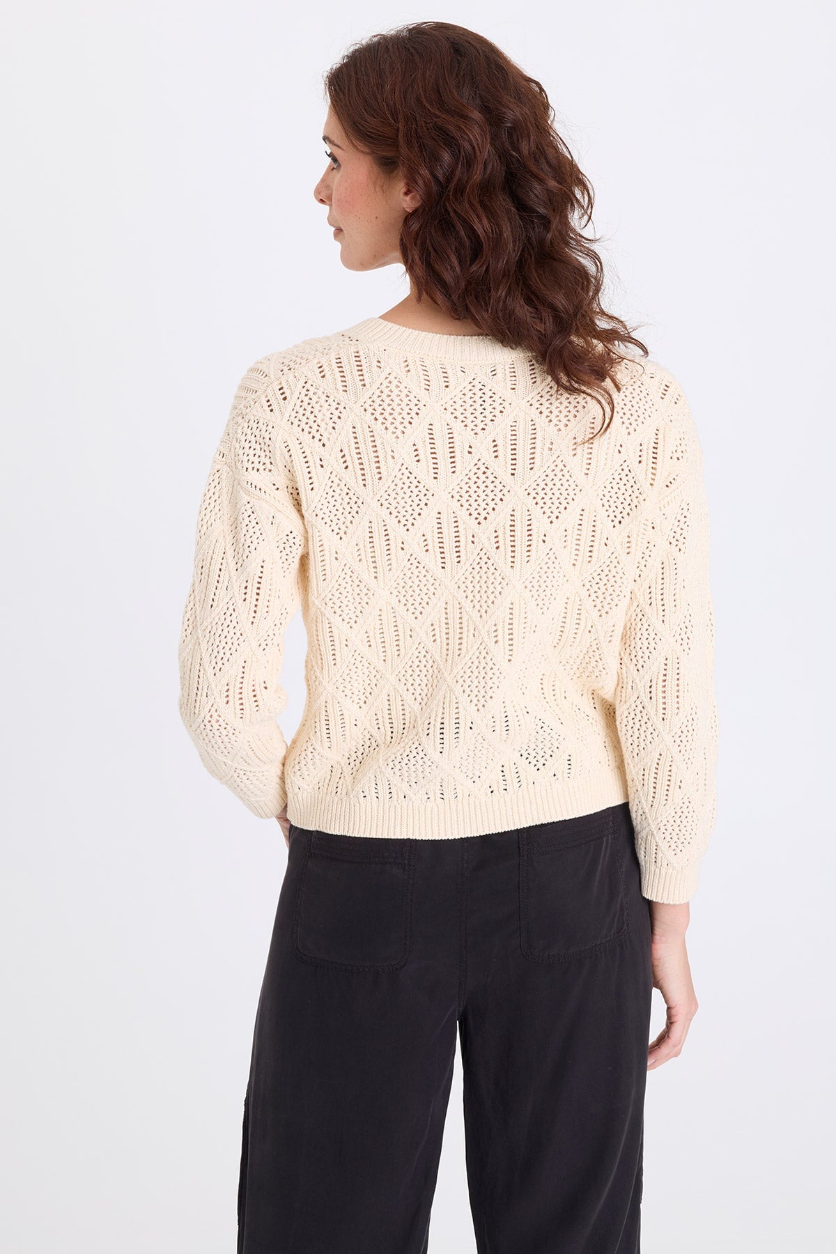 XCVI Agrippa Cotton Open Knit Pullover