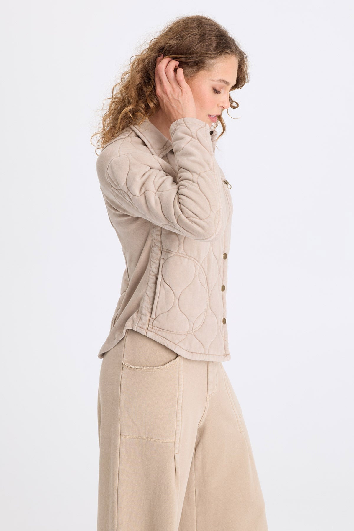 XCVI Gyasi Wave Quilting Jacket