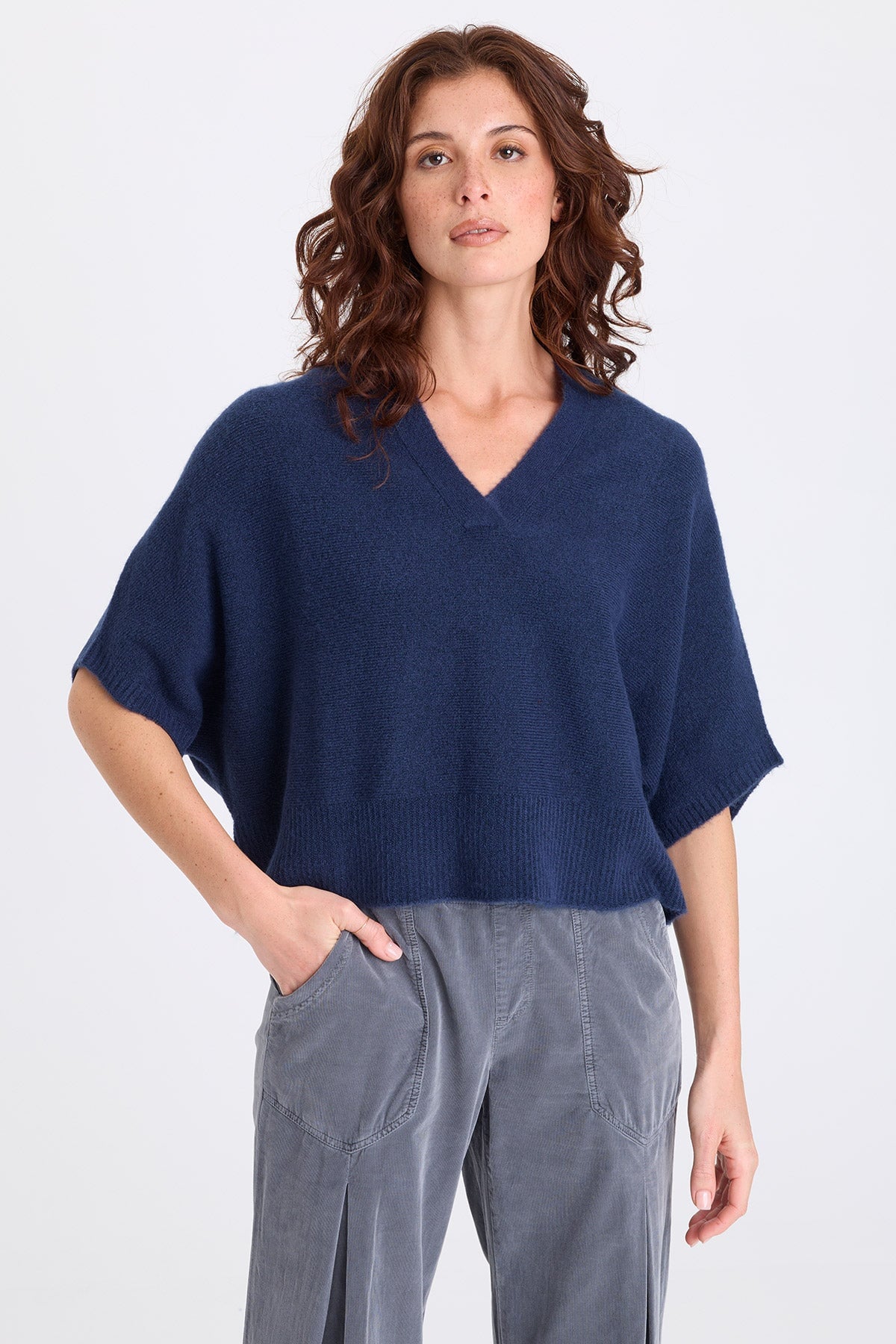 XCVI Atemu Sweater-Knit V-Neck Pullover