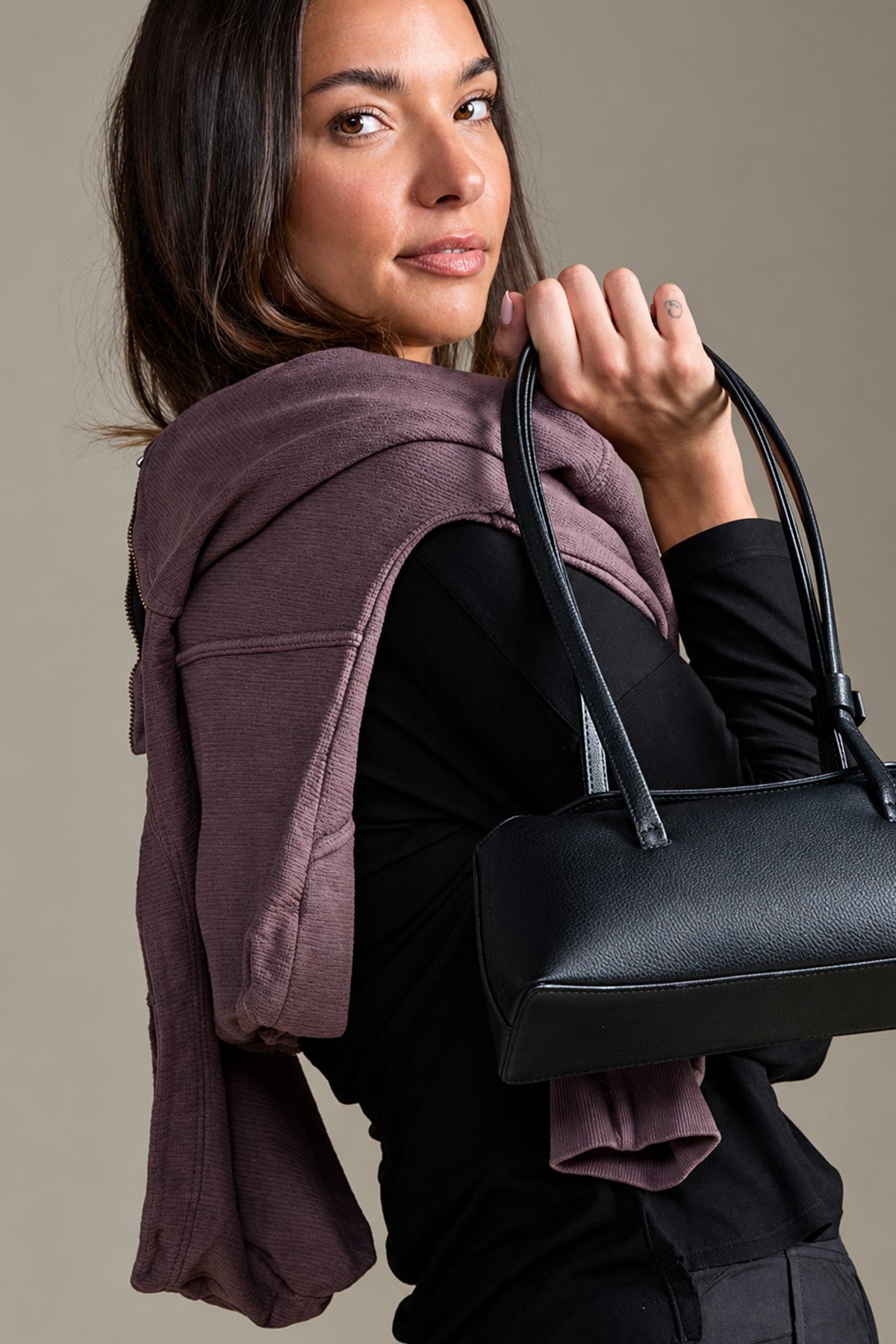 Wearables Baylen Crepe-Knit Zip-Up Hoodie