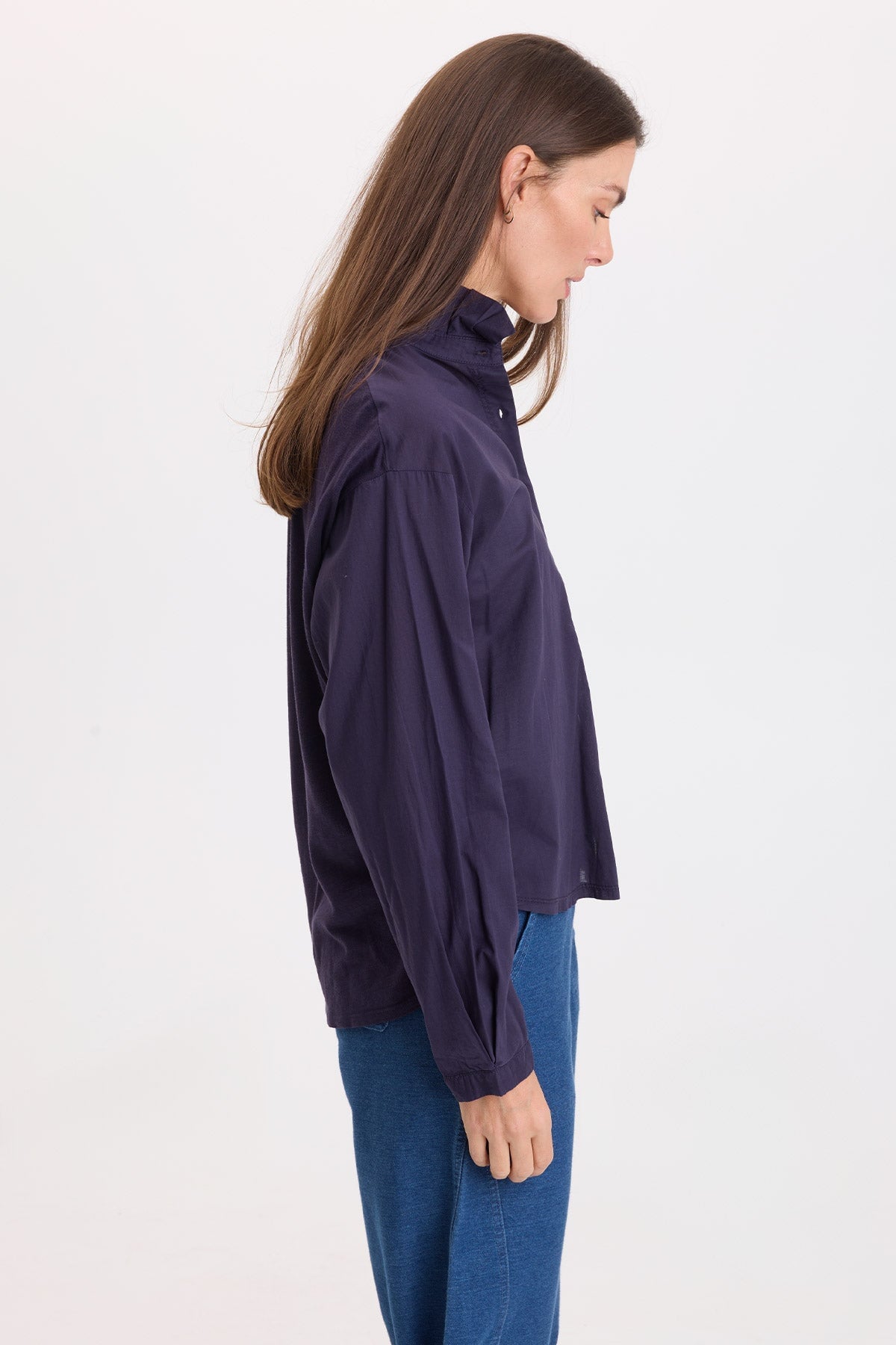 Wearables Lohan Voile Ruffle Neck Top