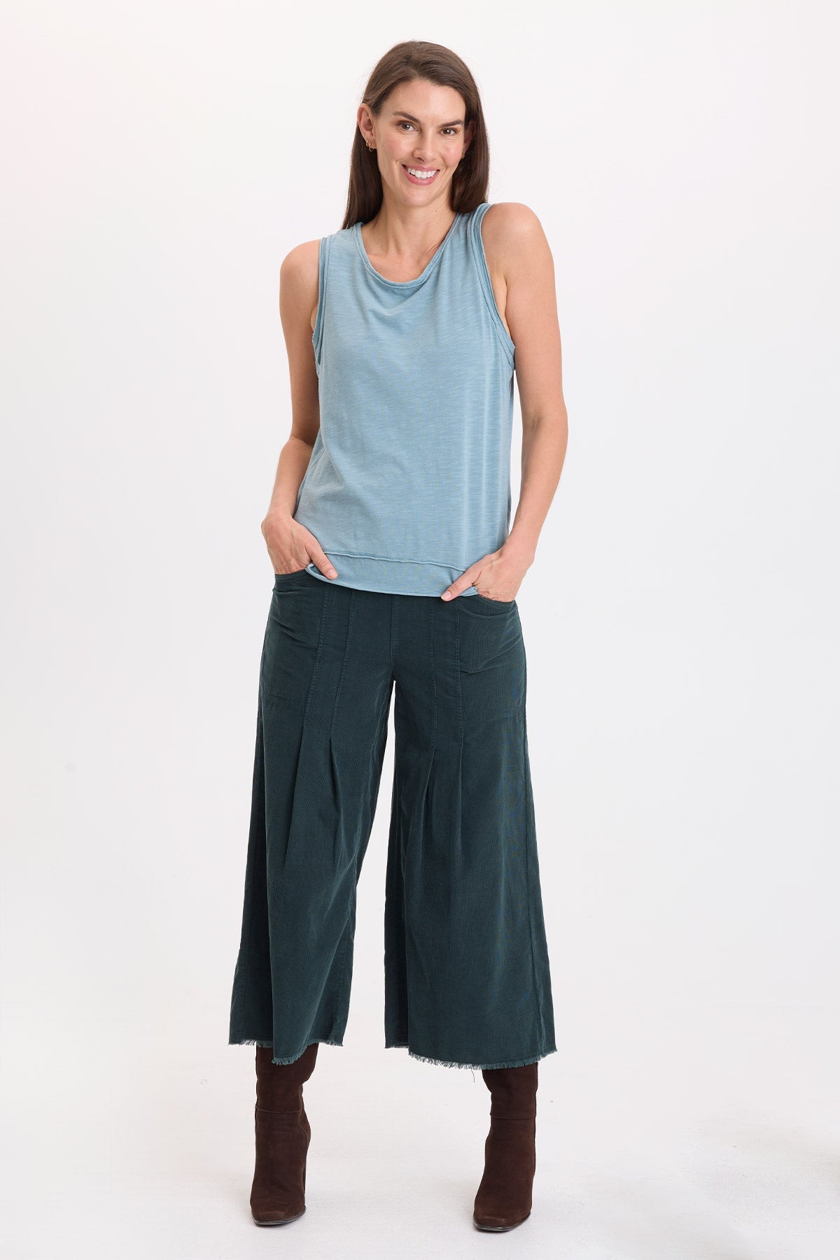 Wearables Fosca Jersey Tiered Hem Tank