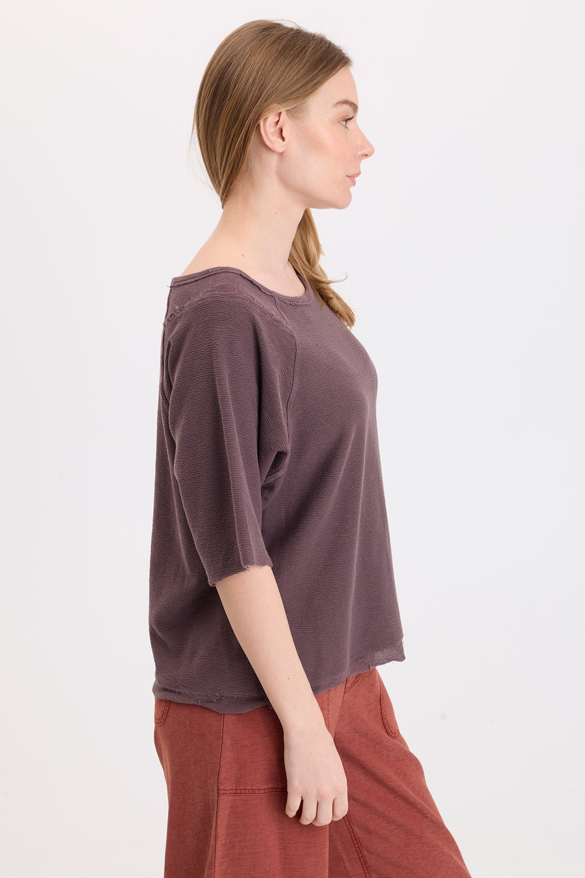 Wearables Analie Crepe-Knit Short Sleeve Top