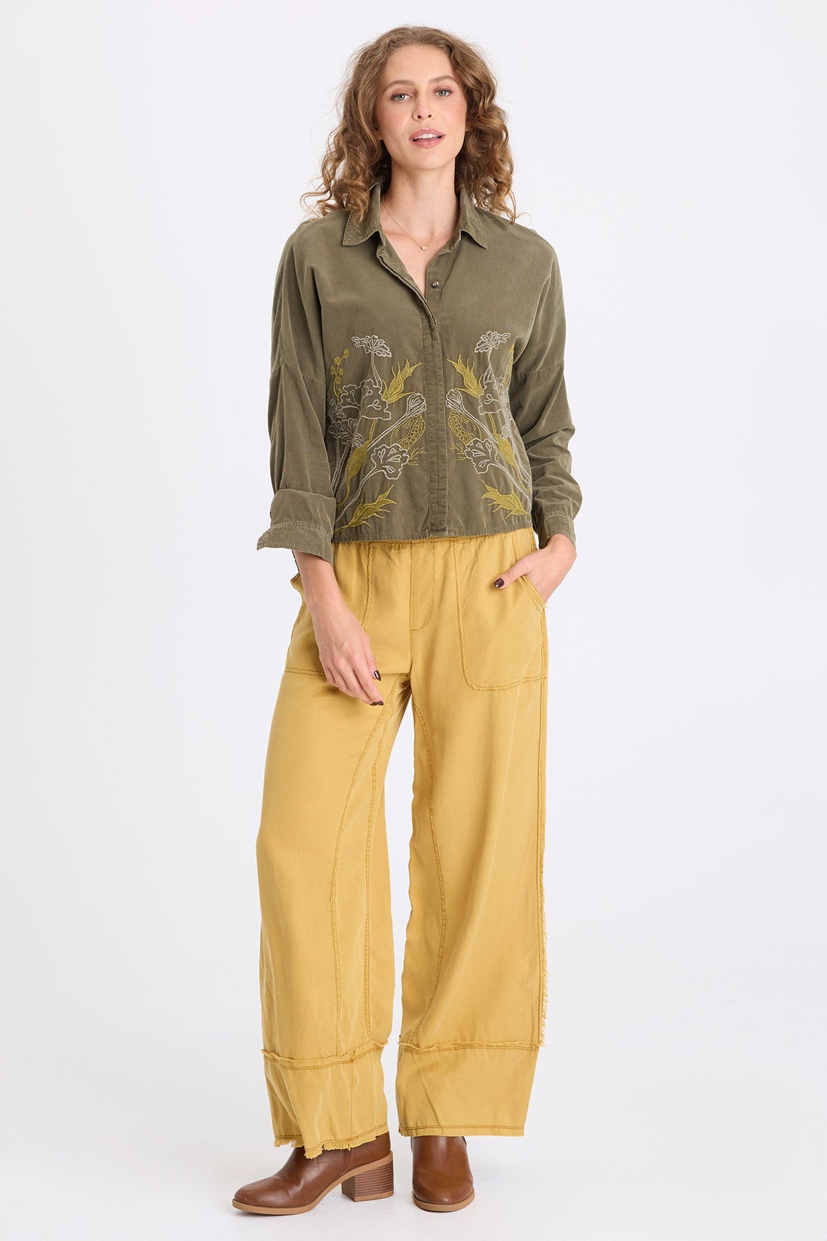XCVI Gamal Soft Twill Wide-Leg Pant