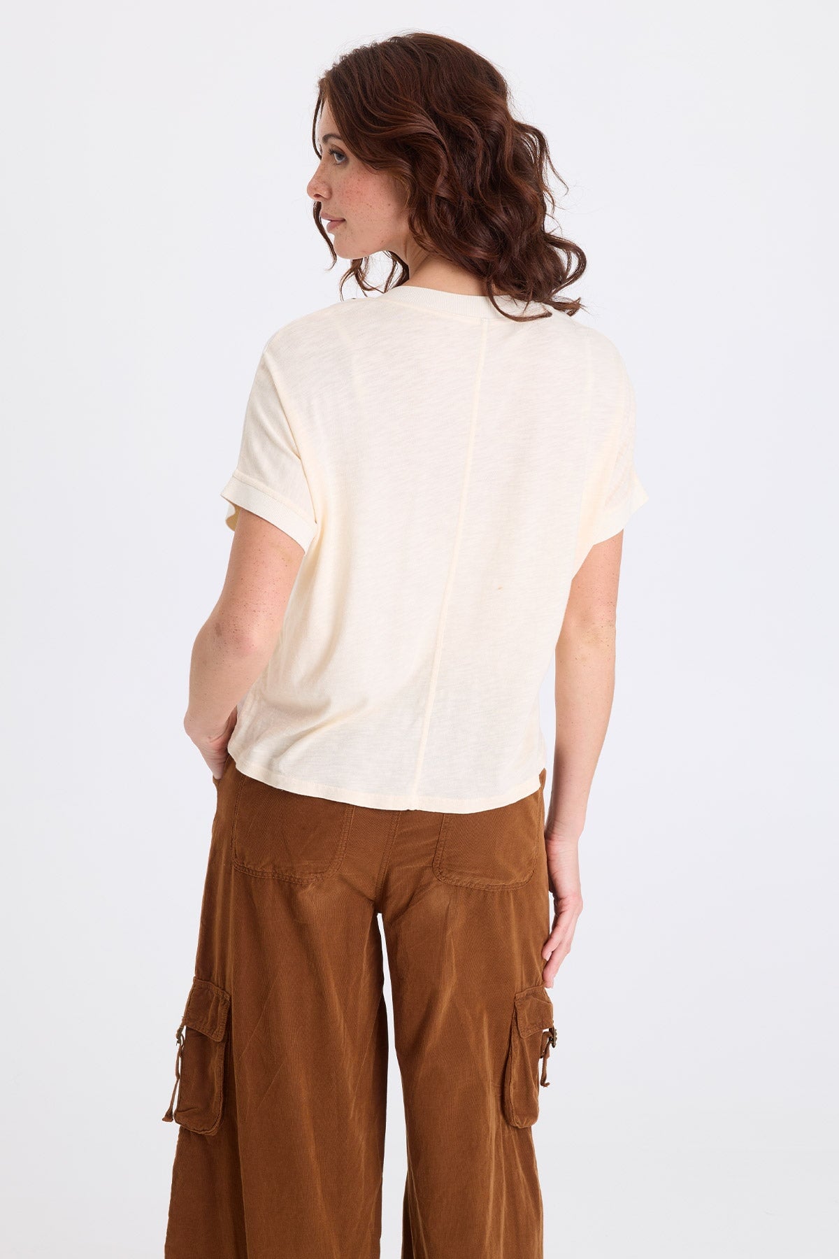 XCVI Hanno Embroidered Twill V-Neck Top