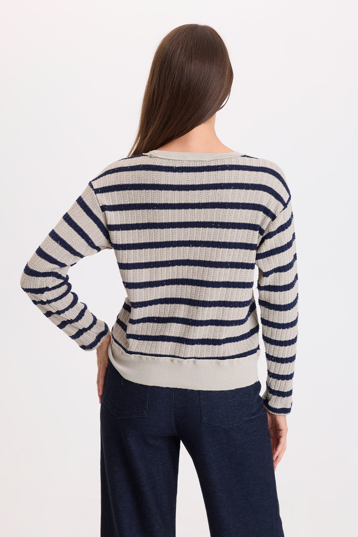 Wearables Goldie Stripe Open Crew Top