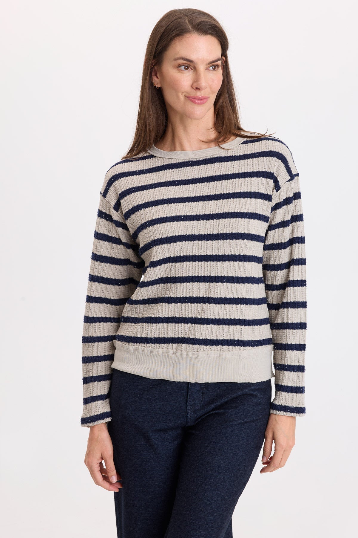 Wearables Goldie Stripe Open Crew Top