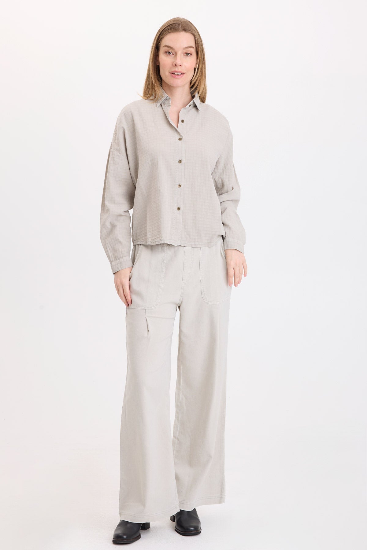 Wearables Riven Twill Wide Leg Pull-On Pant