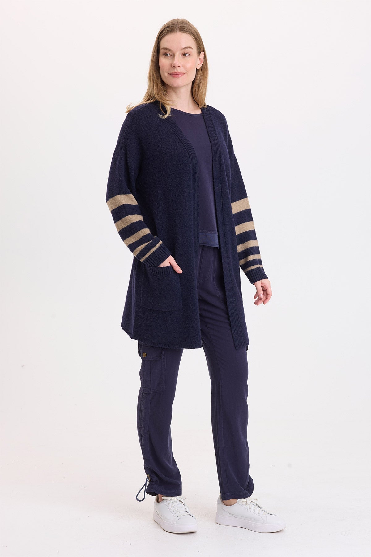 Wearables Ayla Striped Sleeves Cardigan