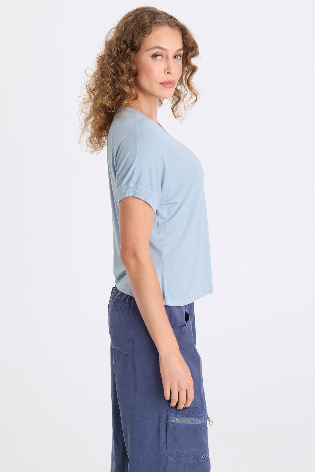 XCVI Sergius Jersey V-Neck Tee
