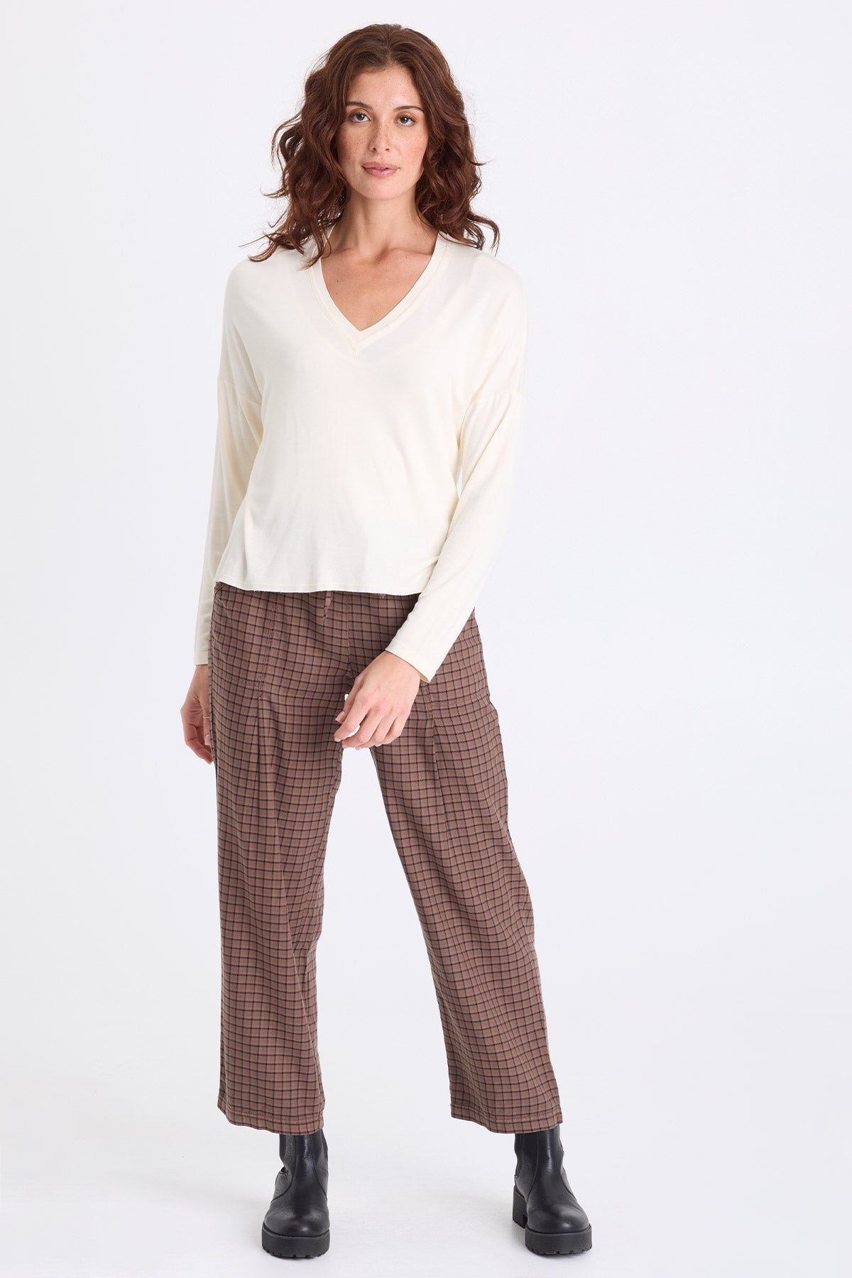 XCVI Noor Jersey V-Neck Long Sleeve Top