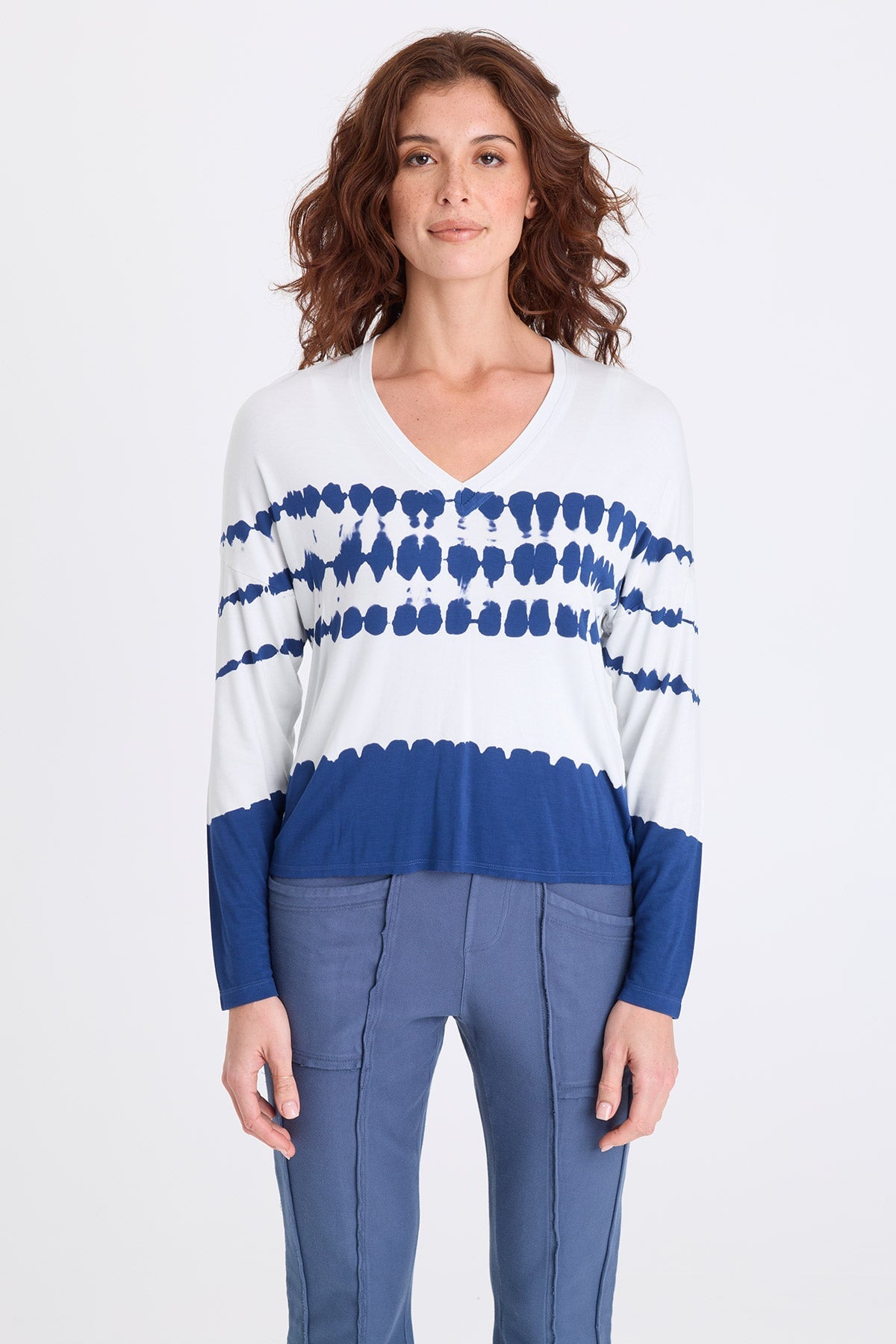 XCVI Noor Jersey V-Neck Long Sleeve Top