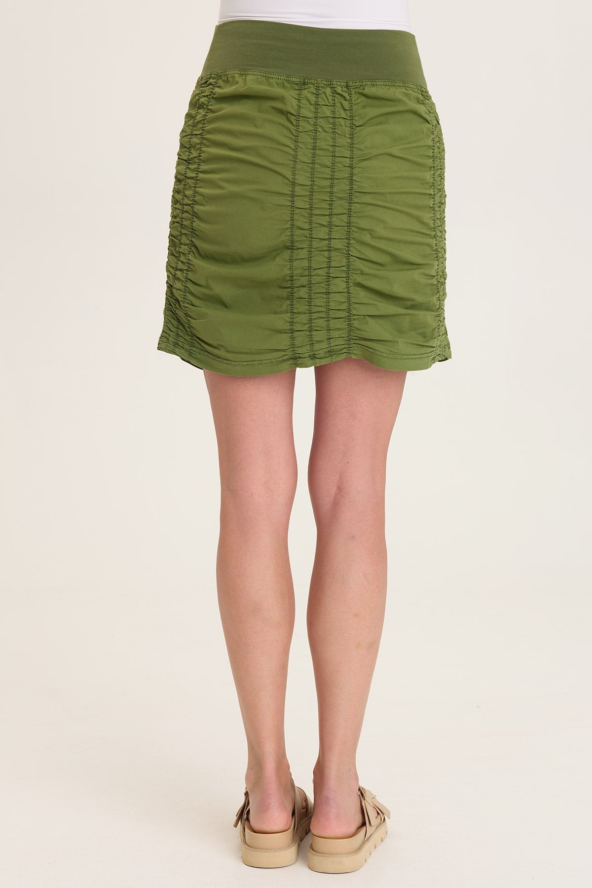 Wearables Trace Allover Ruched Pull-On Mini Skirt