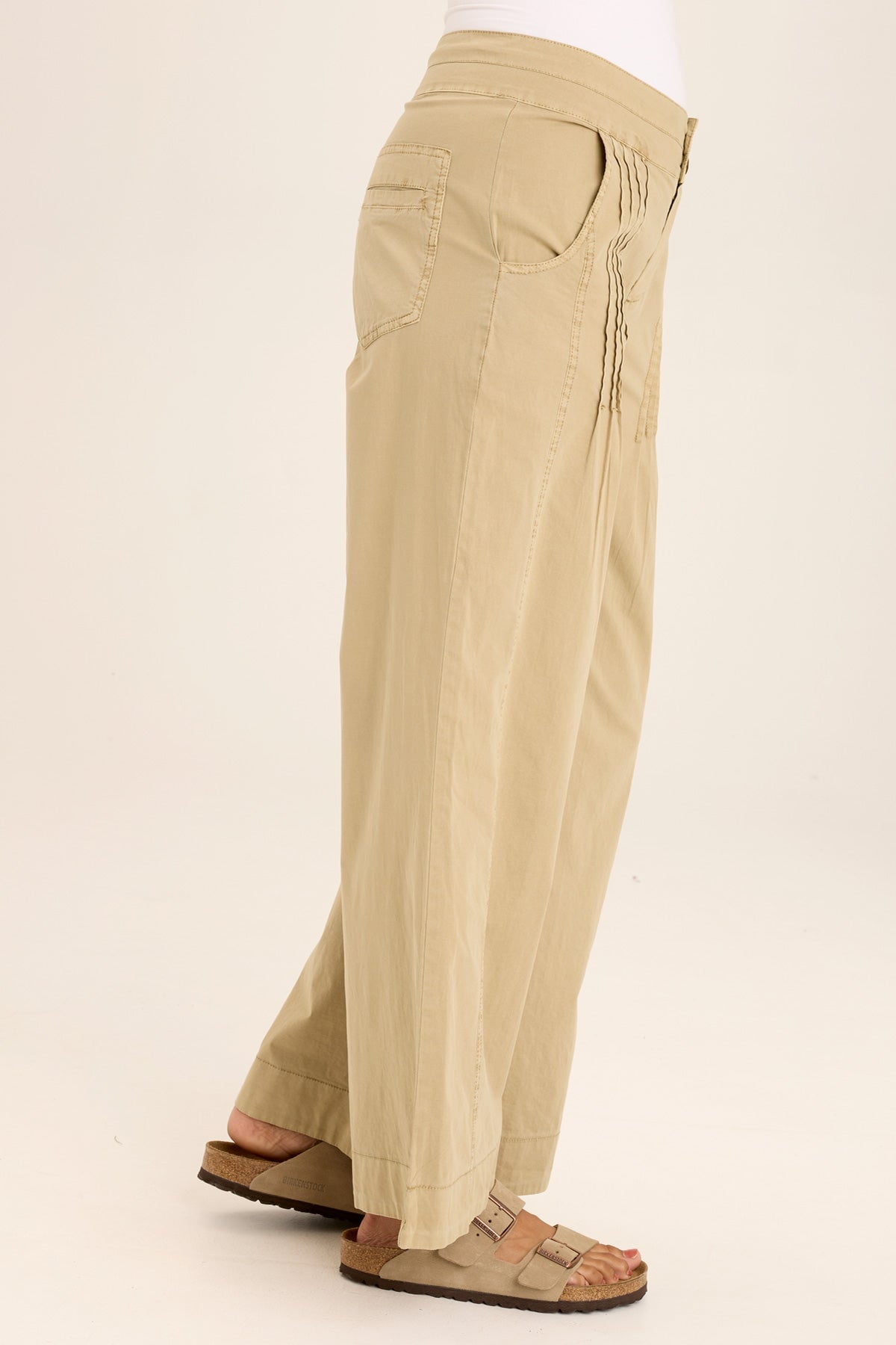 Wearables Rebecca Stretch Poplin Pleated Pant